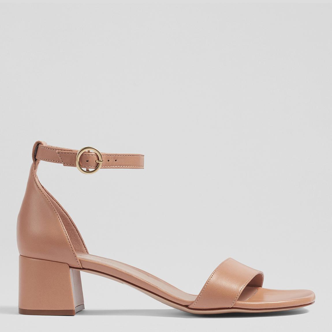 Camel Leather Nanette Heeled Sandals main product photo