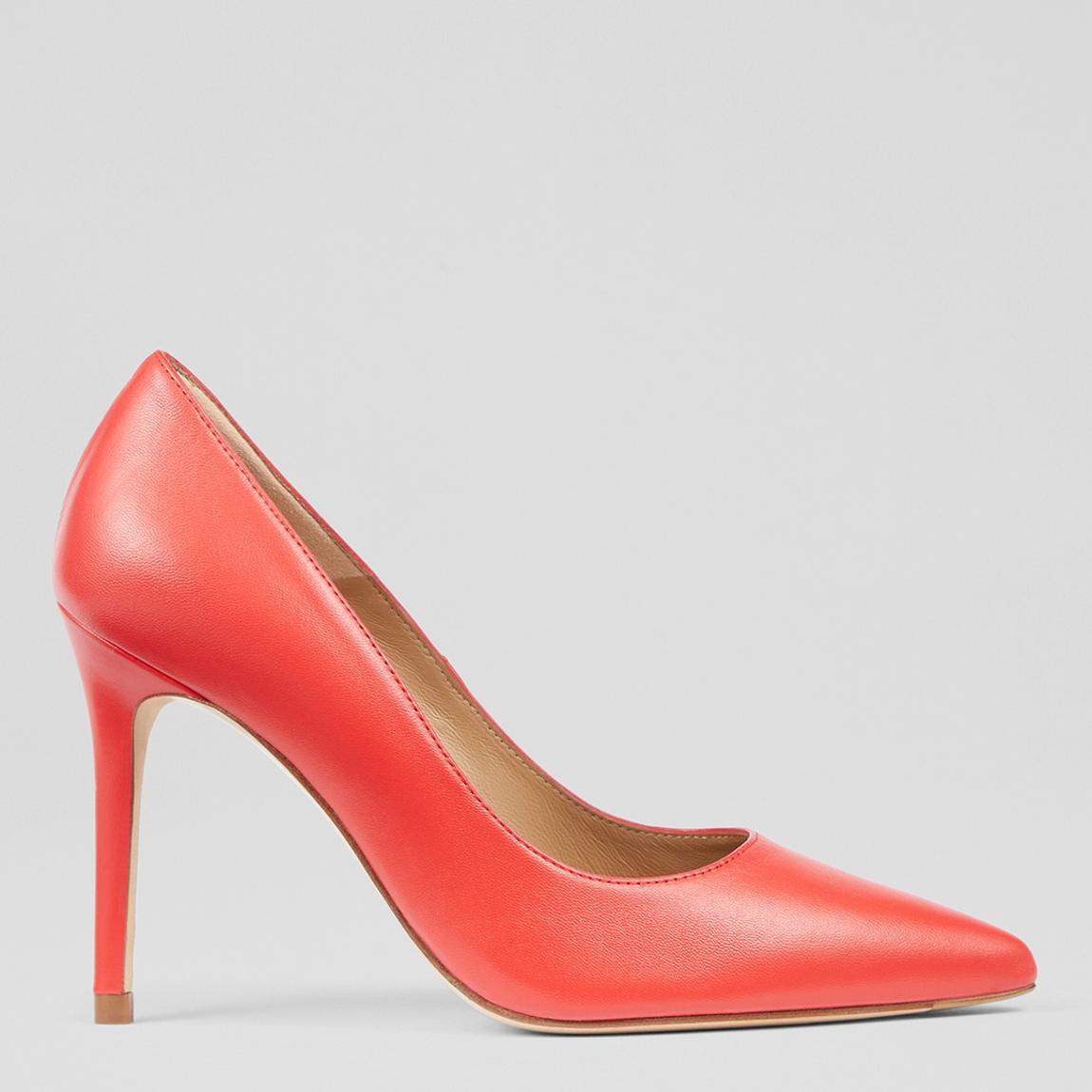 Red Leather Fern Court Heel main product photo