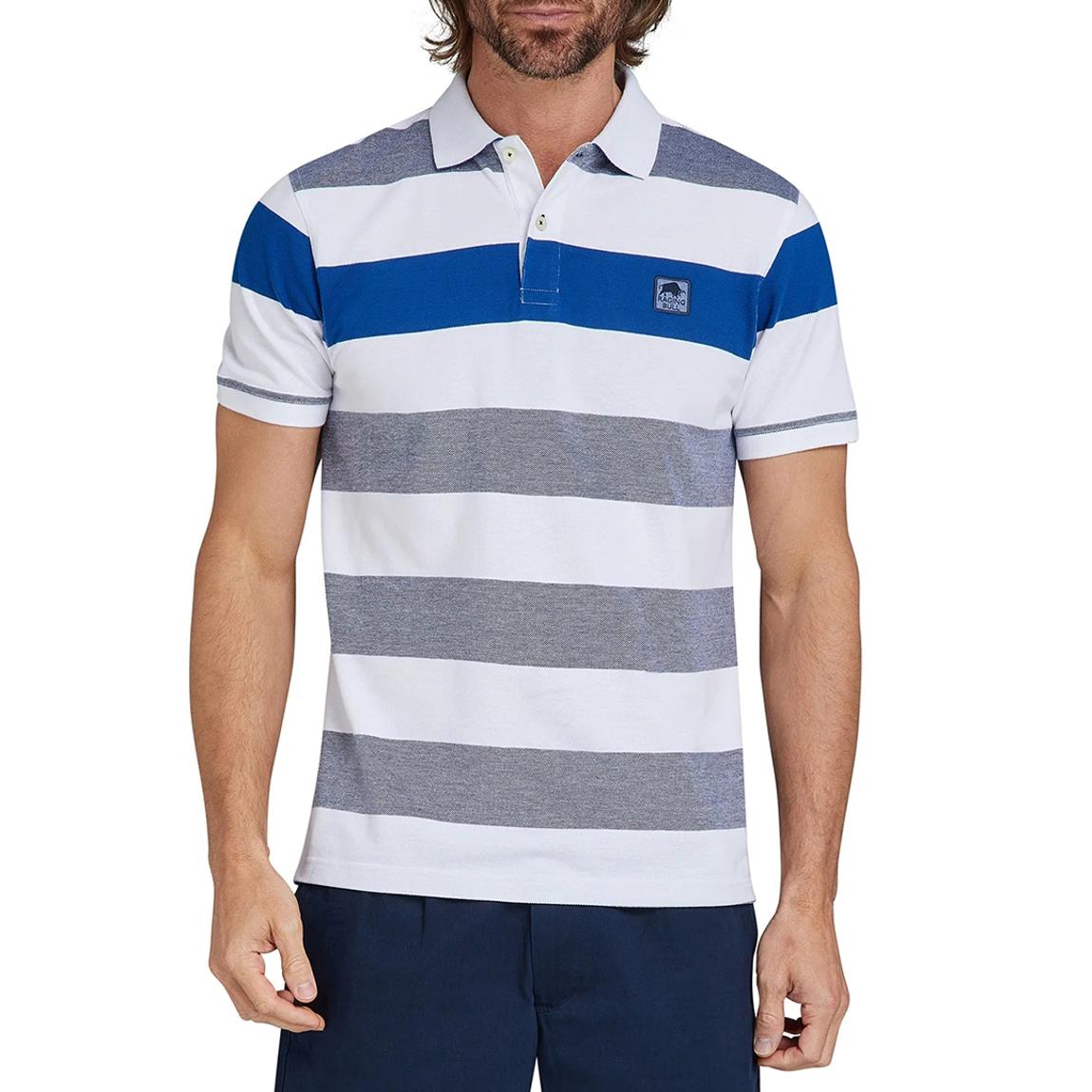 Blue/Grey Birdseye Cotton Polo main product photo