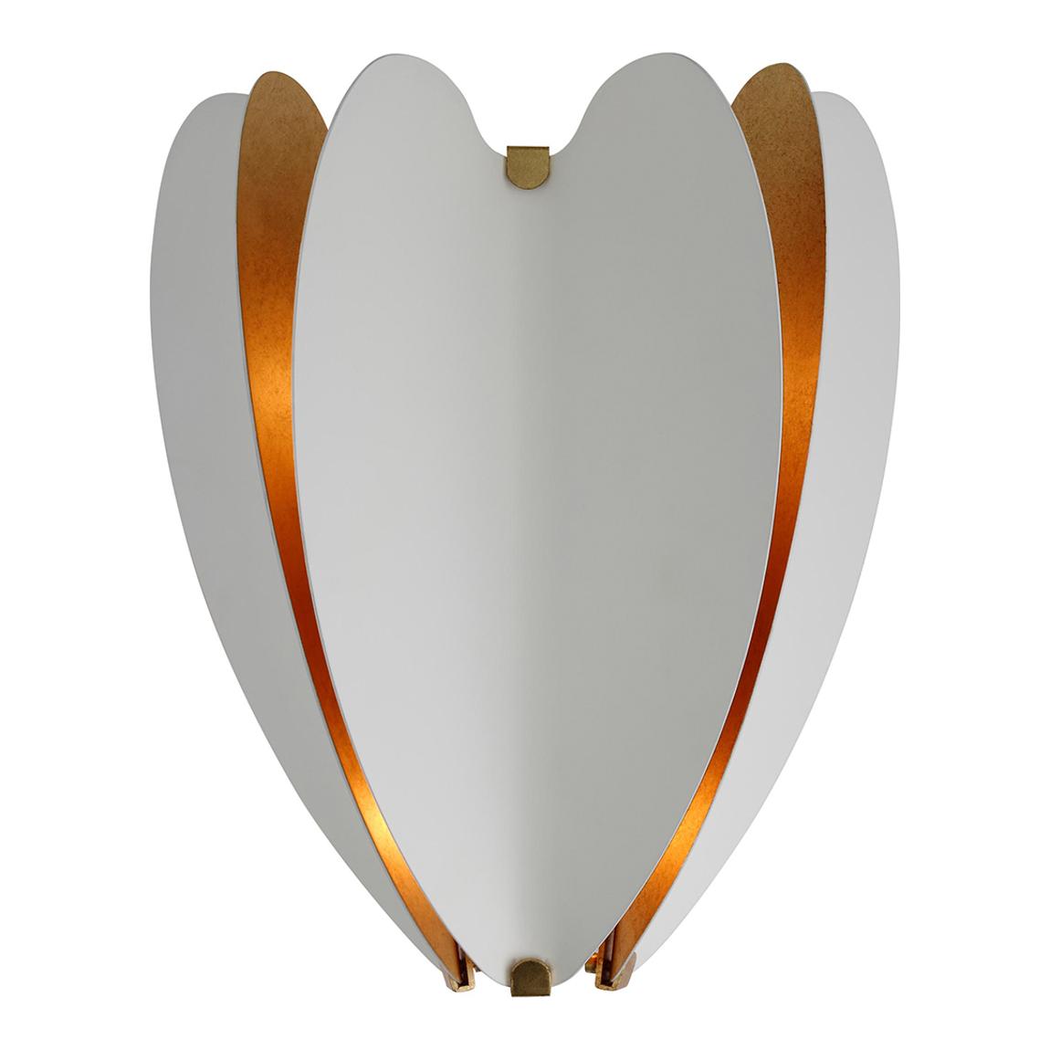 Danes Small Sconce in Matte White and Gild main product photo
