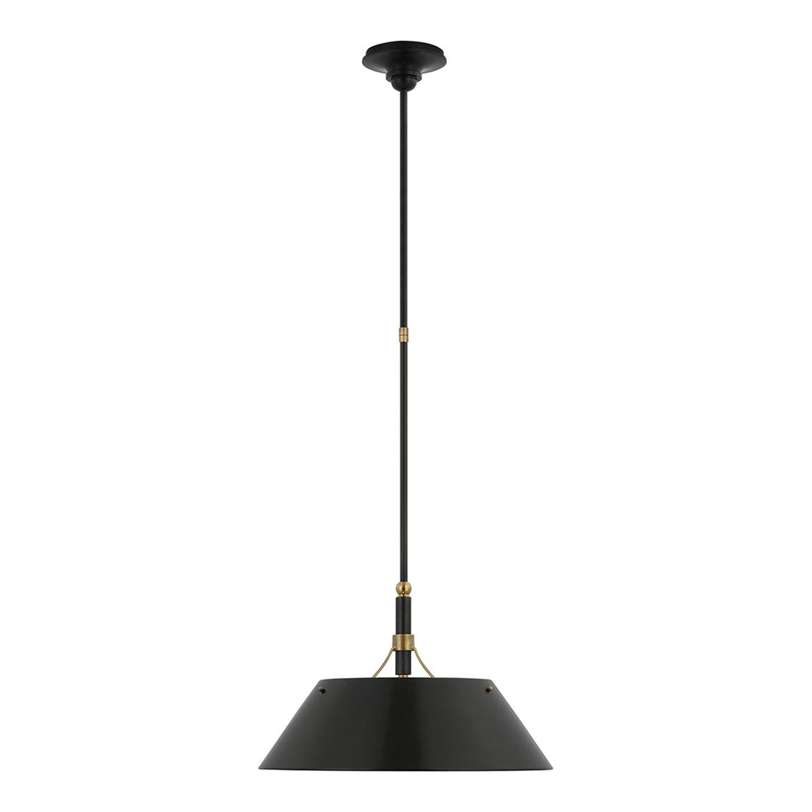 Turlington Large Pendant in Bronze and Hand-Rubbed Antique Brass with Bronze Shade main product photo