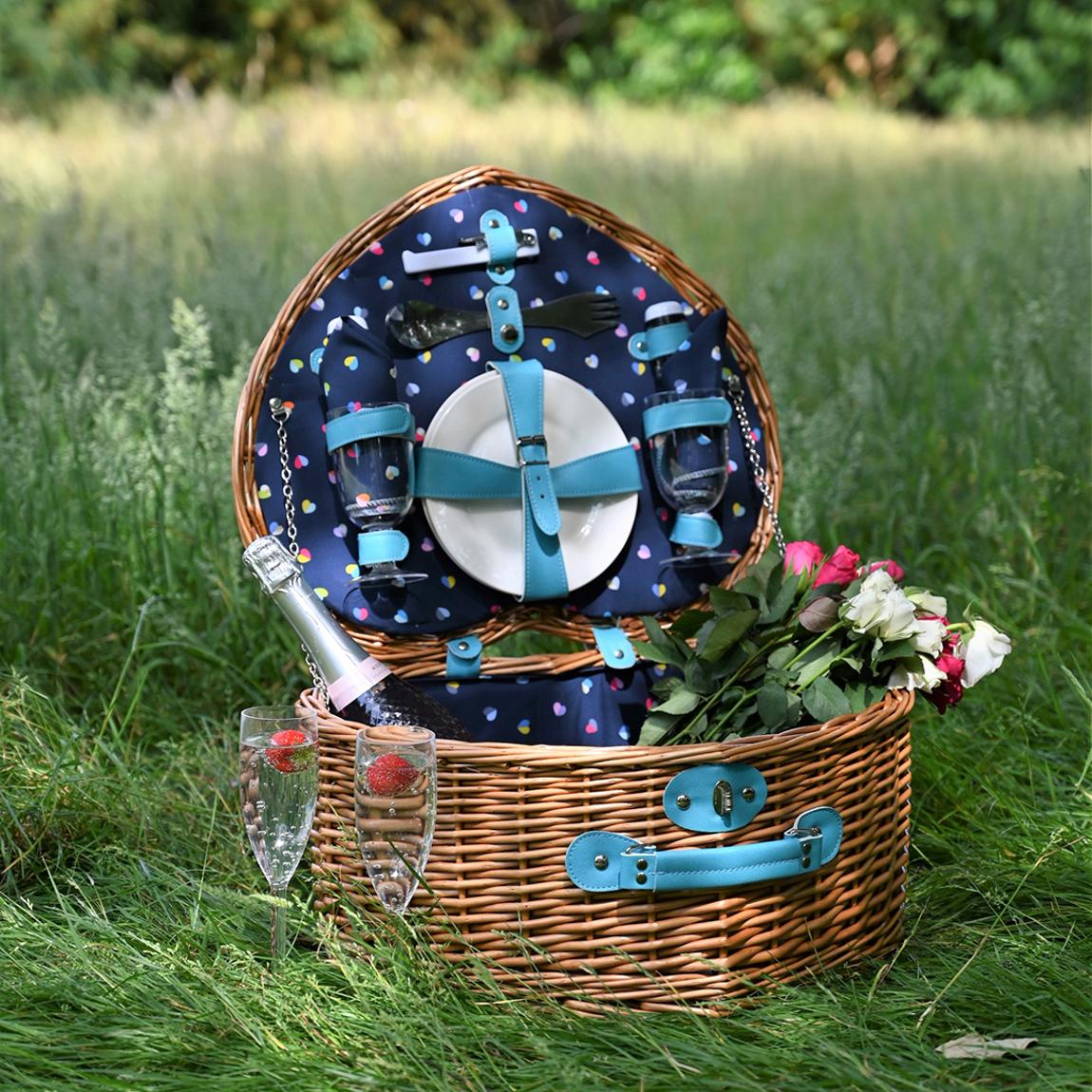 Confetti 2 Person Filled Heart Shape Basket main product photo