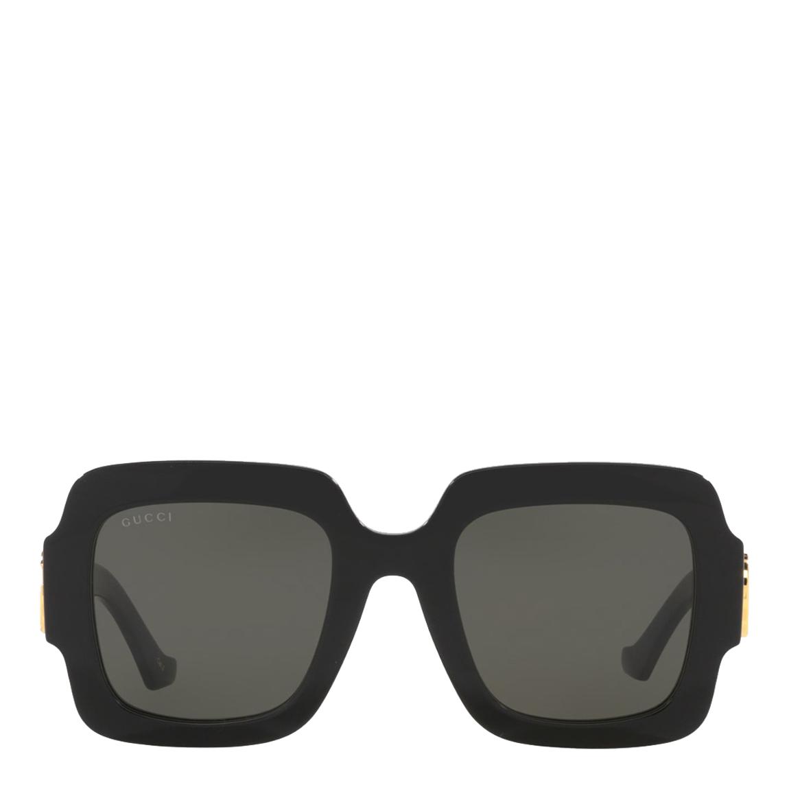 Women's Black/Grey Gucci Sunglasses 50mm main product photo