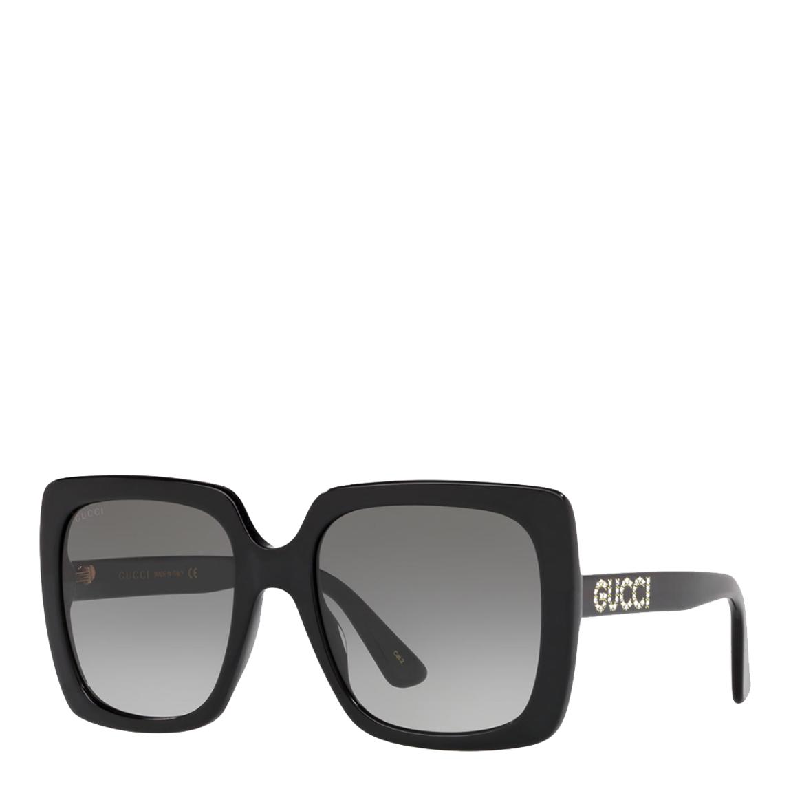 Women's Black/Grey Gucci Sunglasses 54mm main product photo