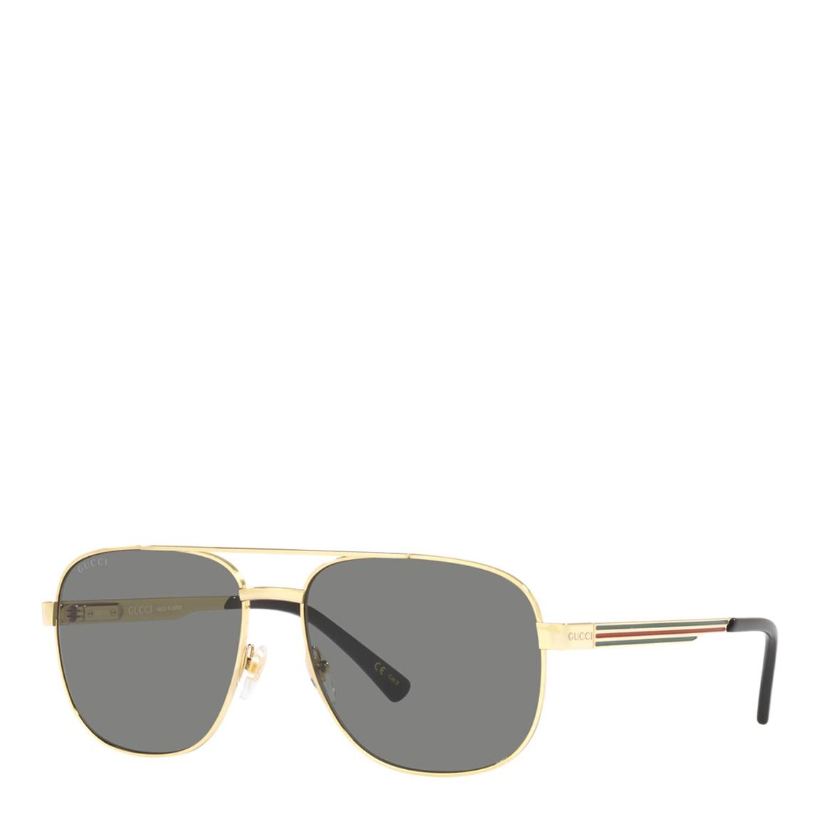 Men's Gold/Grey Gucci Sunglasses 60mm main product photo