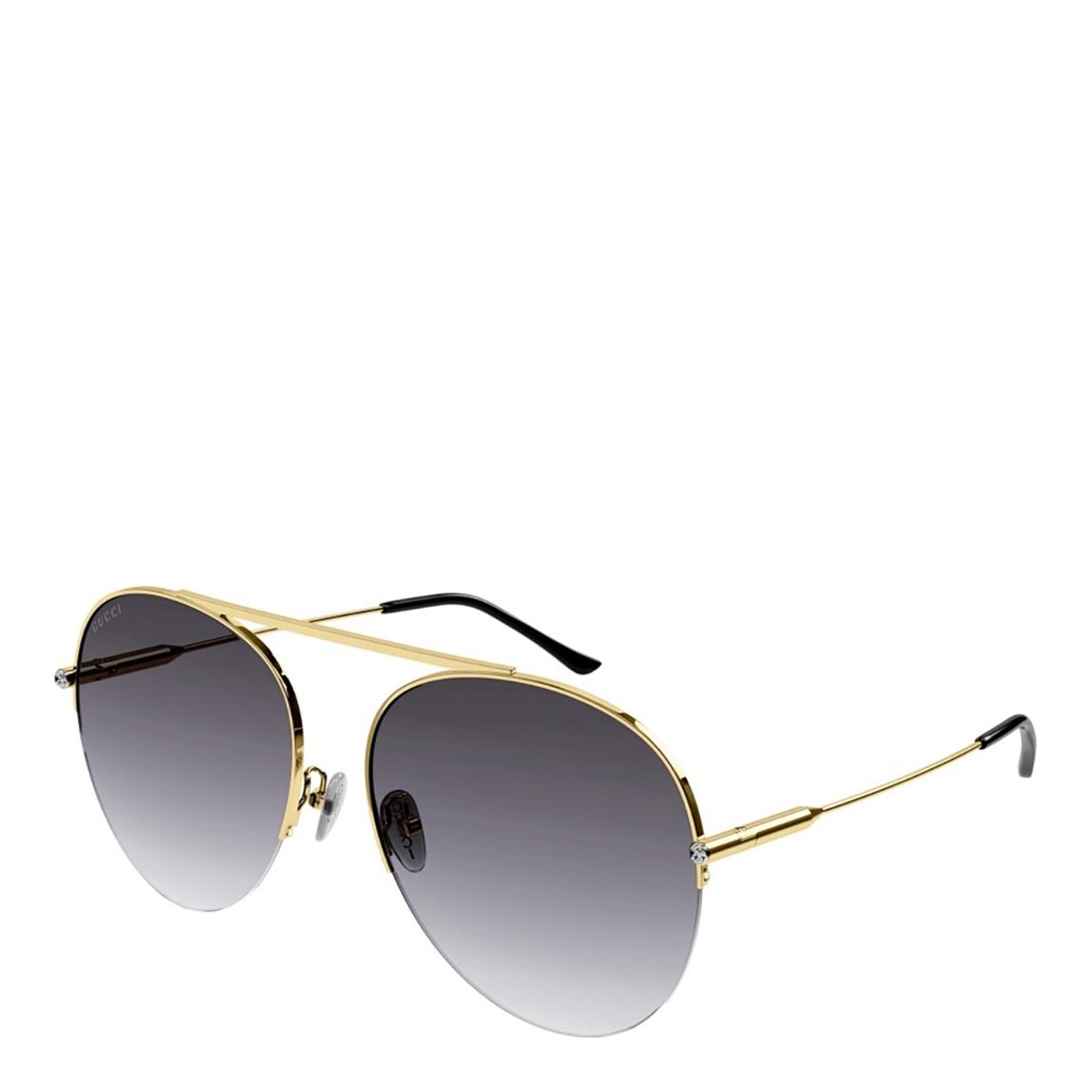 Women's Gold/Grey Gucci Sunglasses 61mm main product photo