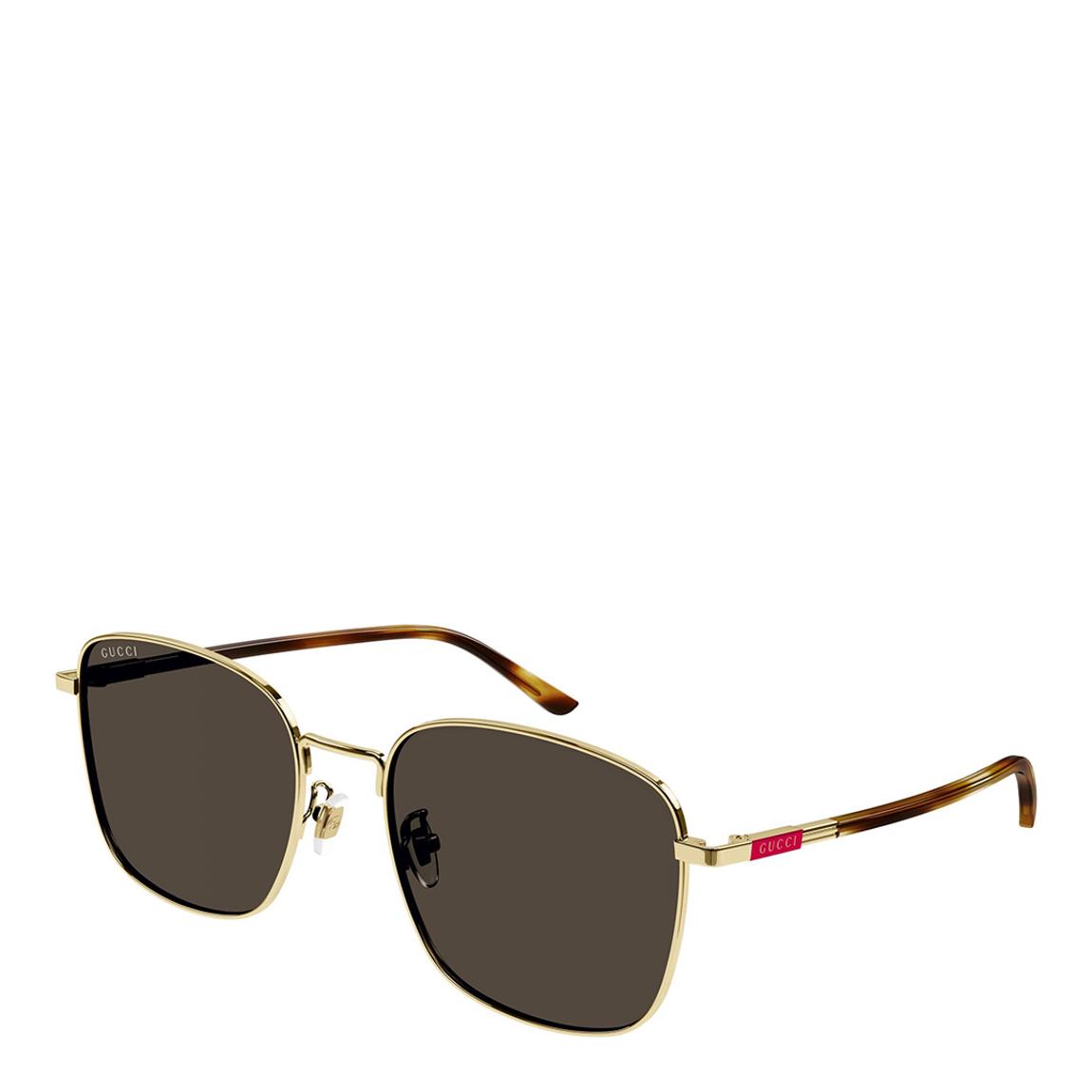 Men's Gold/Brown Gucci Sunglasses 58mm main product photo
