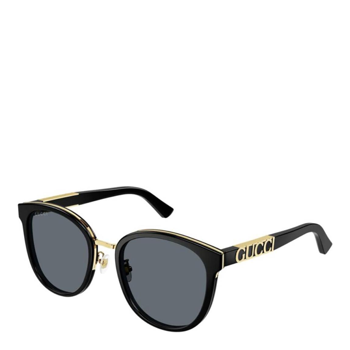 Women's Black/Gold Gucci Sunglasses 56mm main product photo