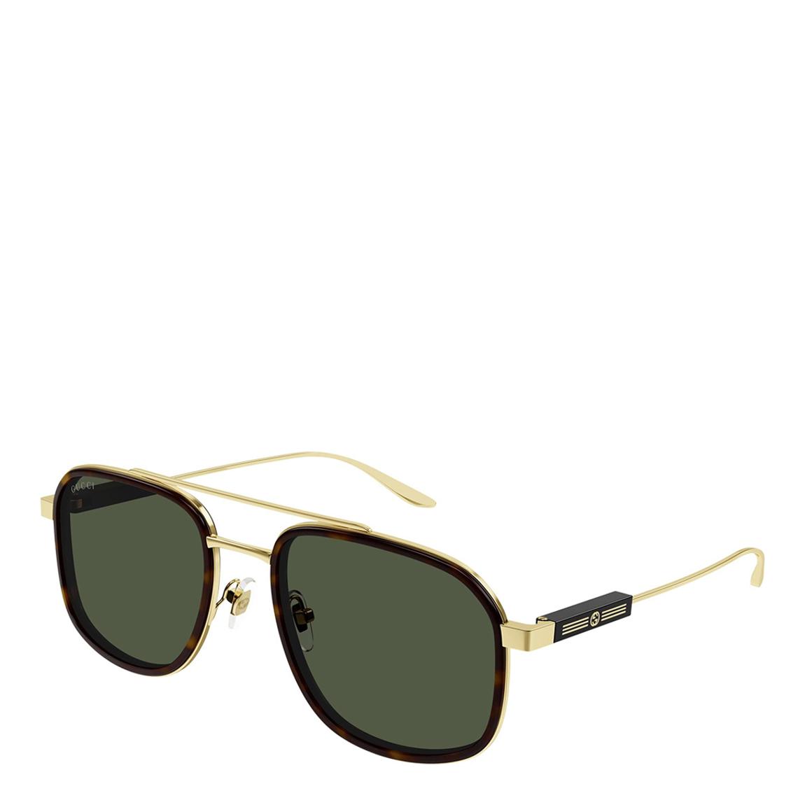 Men's Gold/Green Gucci Sunglasses 56mm main product photo