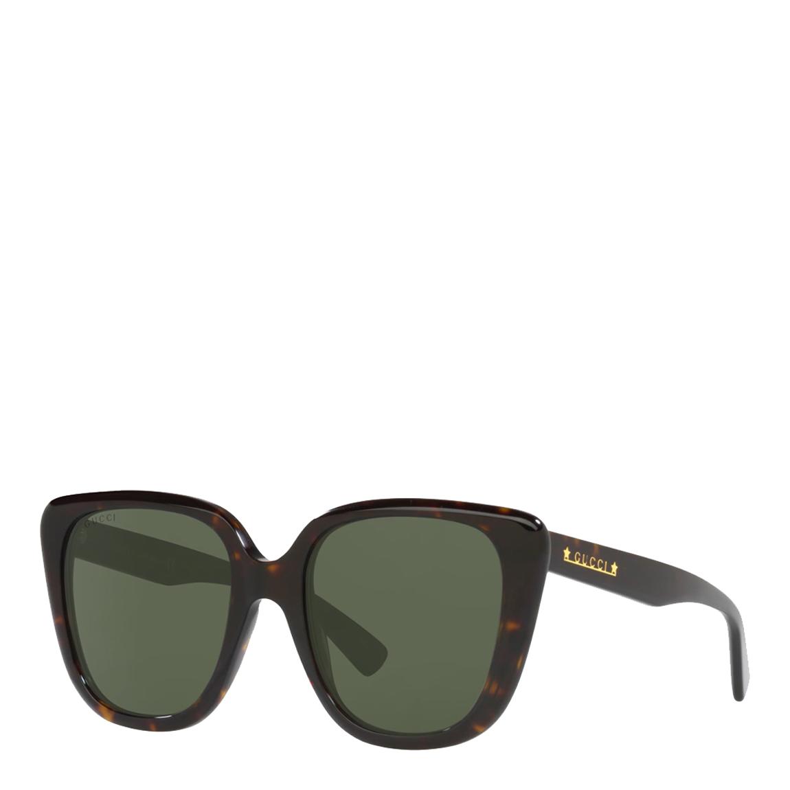 Women's Havana/Green Gucci Sunglasses 54mm main product photo