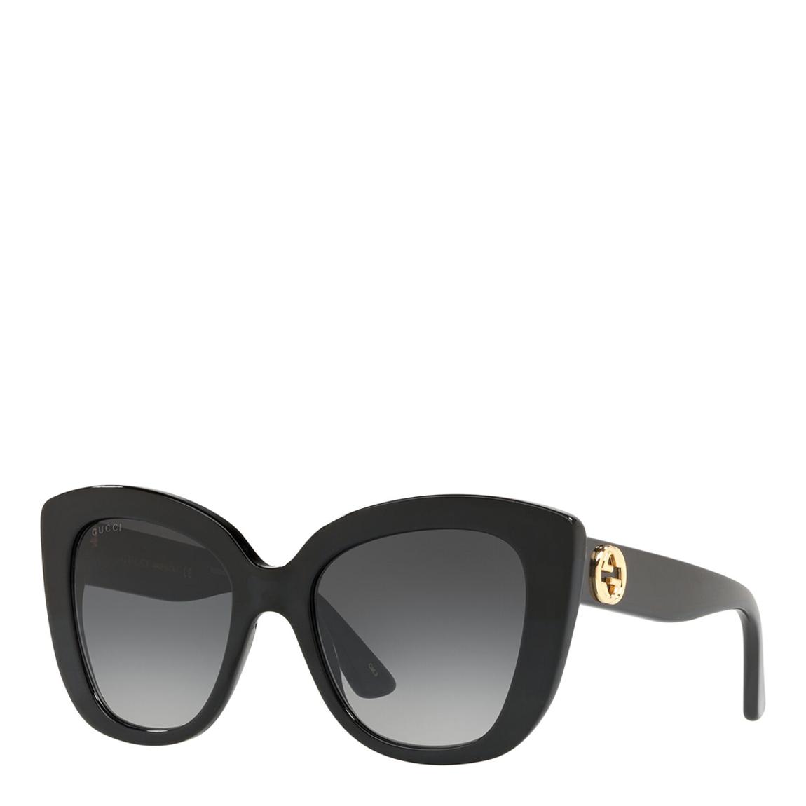Women's Black/Grey Gucci Sunglasses 52mm main product photo