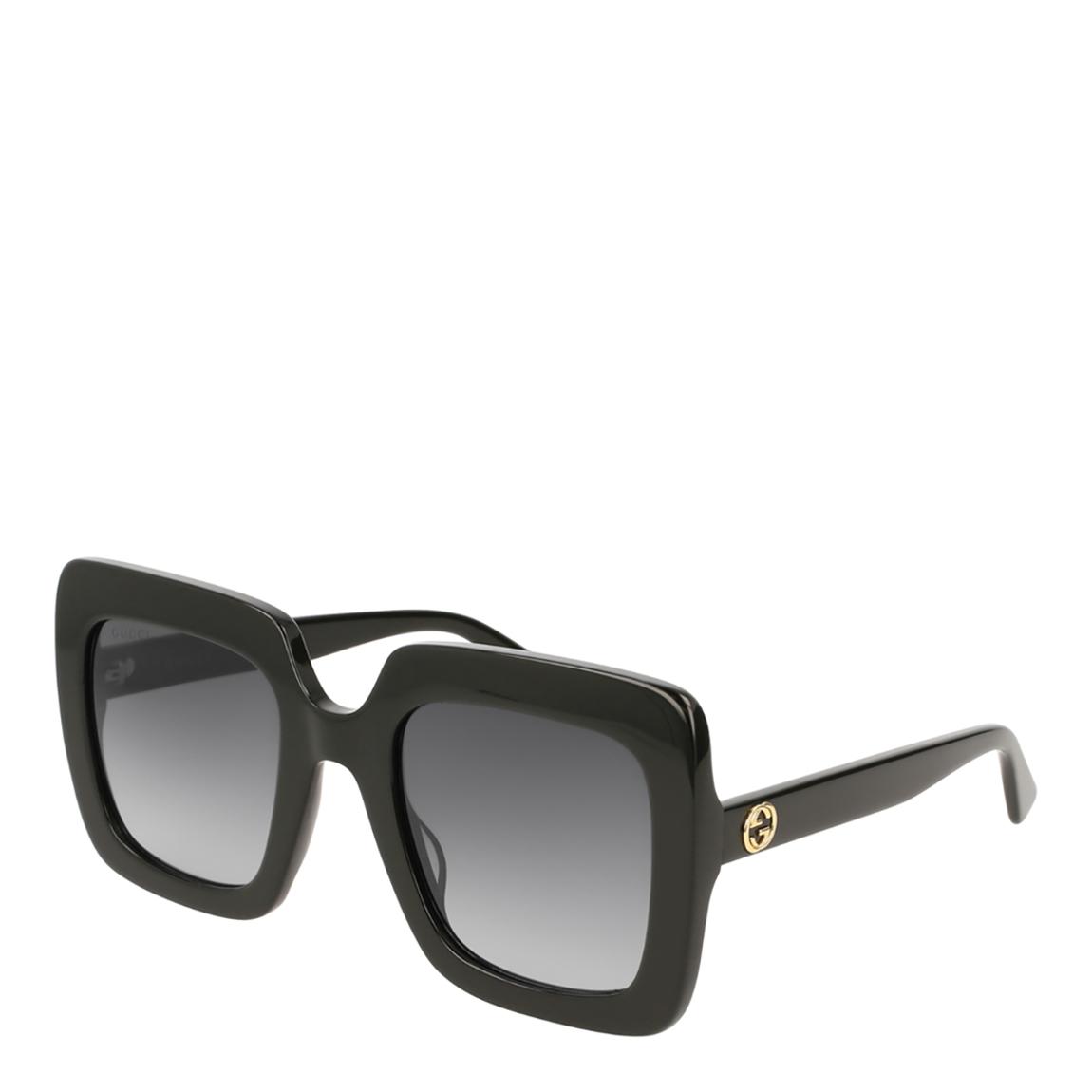 Women's Black/Grey Gucci Sunglasses 53mm main product photo