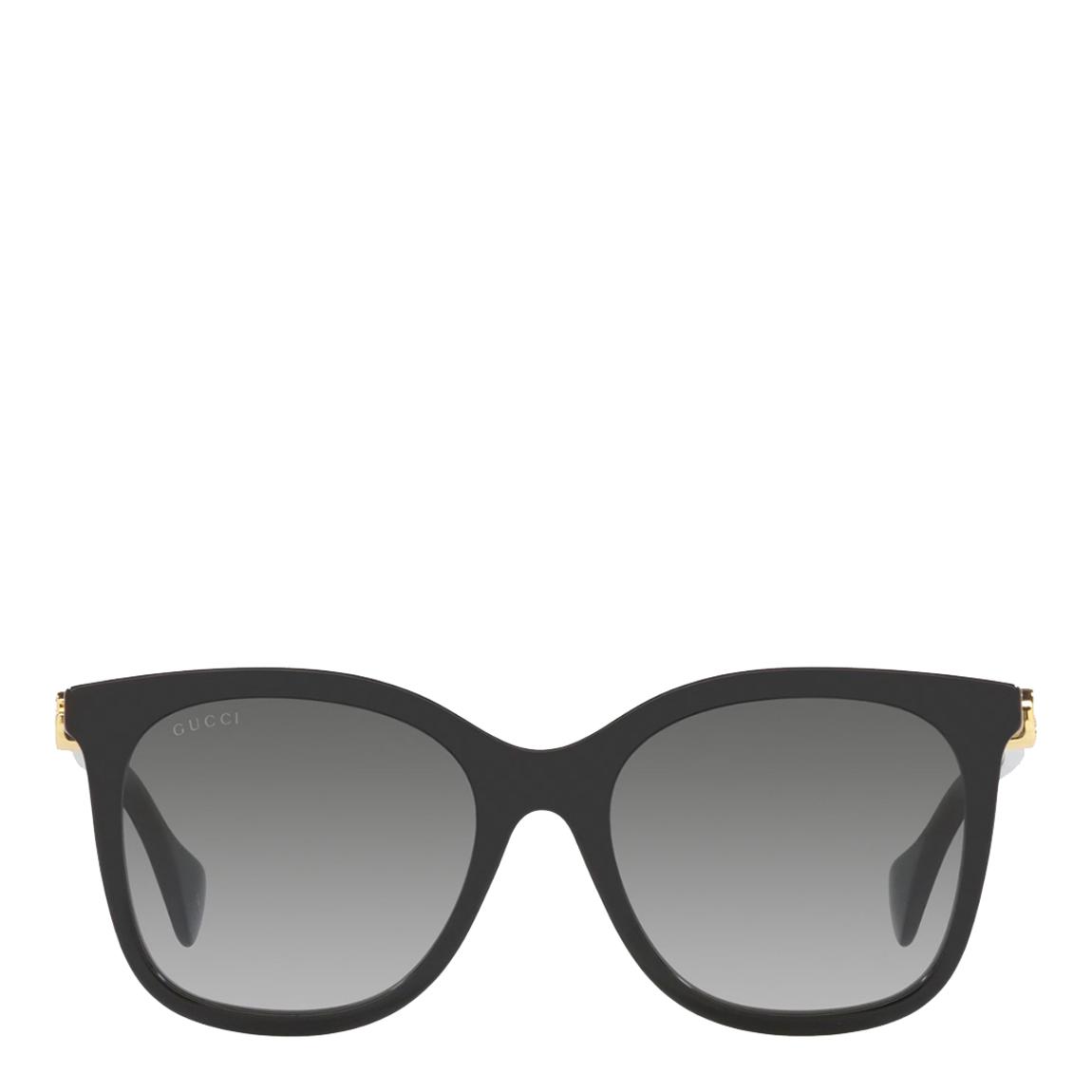 Women's Black/Grey Gucci Sunglasses 55mm main product photo