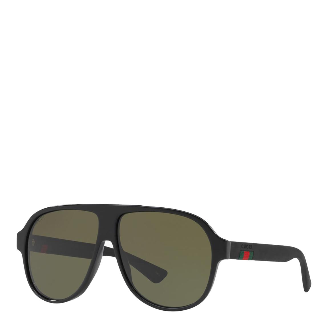 Men's Black/Green Gucci Sunglasses 59mm main product photo