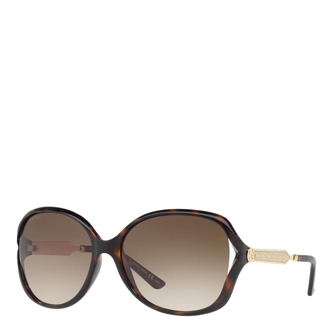 Women's Brown Gucci Sunglasses 60mm main product photo