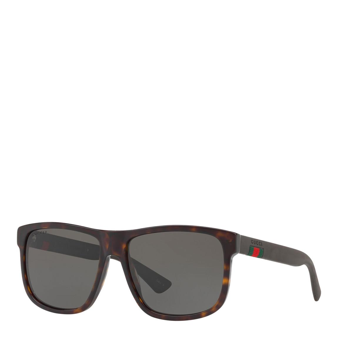 Men's Tortoise/Grey Gucci Sunglasses 58mm main product photo