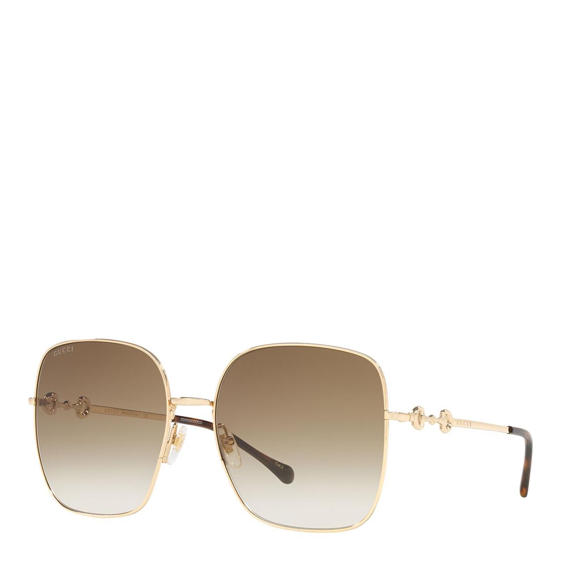 Women's Gold/Brown Gucci Sunglasses 61mm main product photo