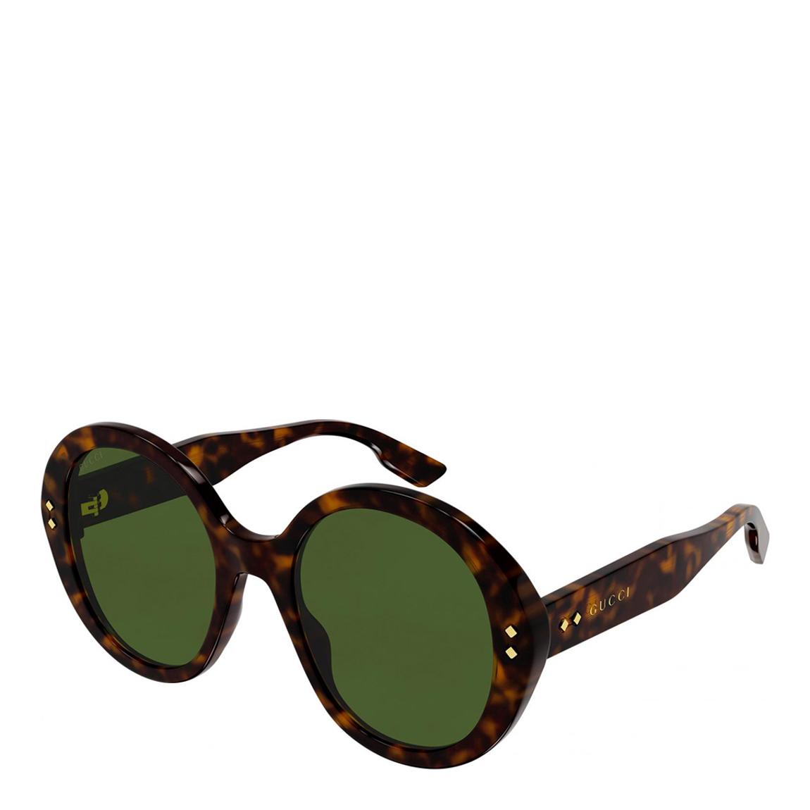 Women's Gucci Dark Havana/Dark Green Lens Sunglasses 63mm main product photo