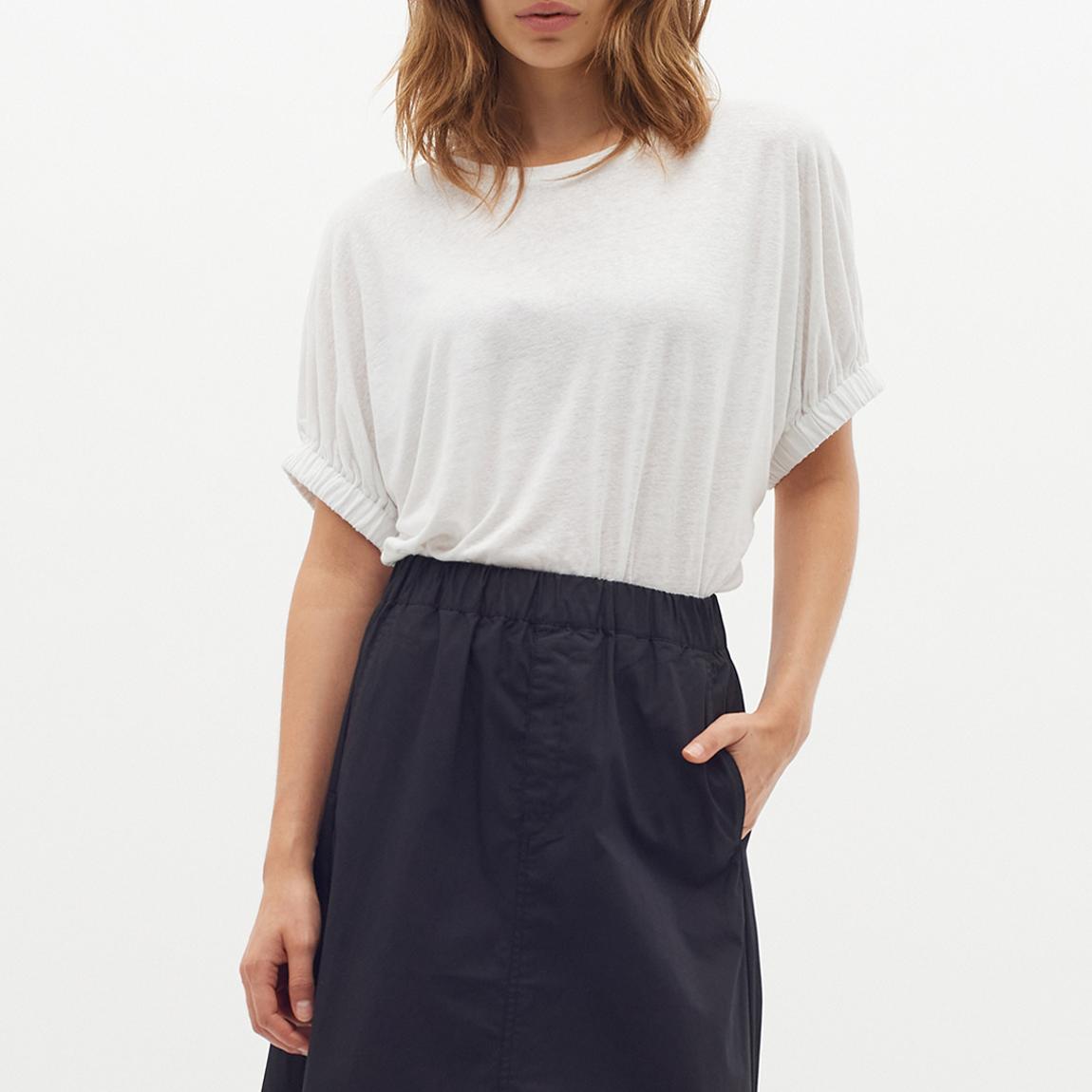 White Elisabeth Linen Blend T-Shirt main product photo