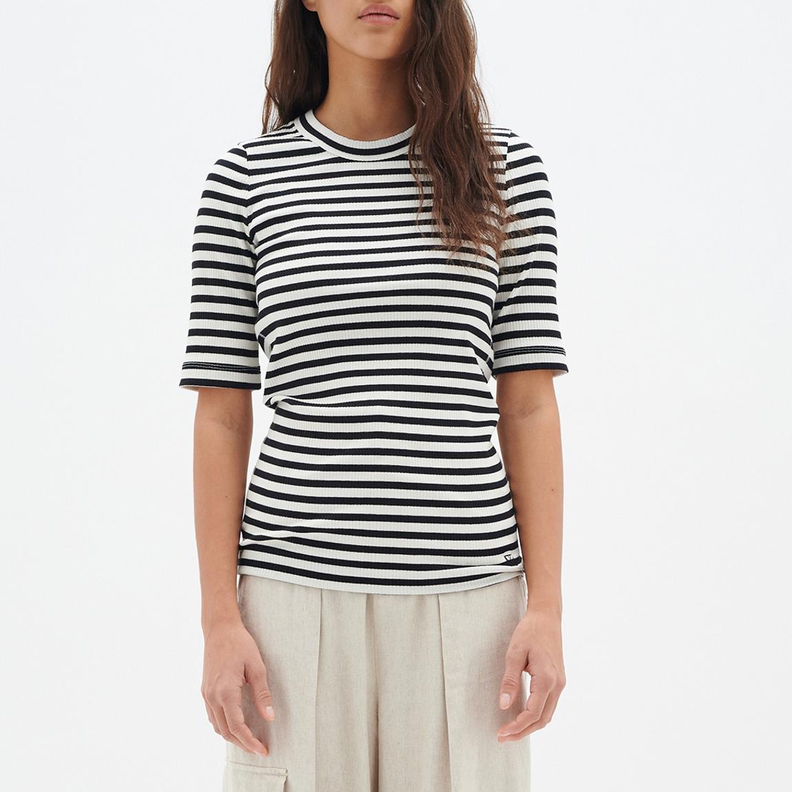 Navy/White Dagan Cotton Blend T-Shirt main product photo