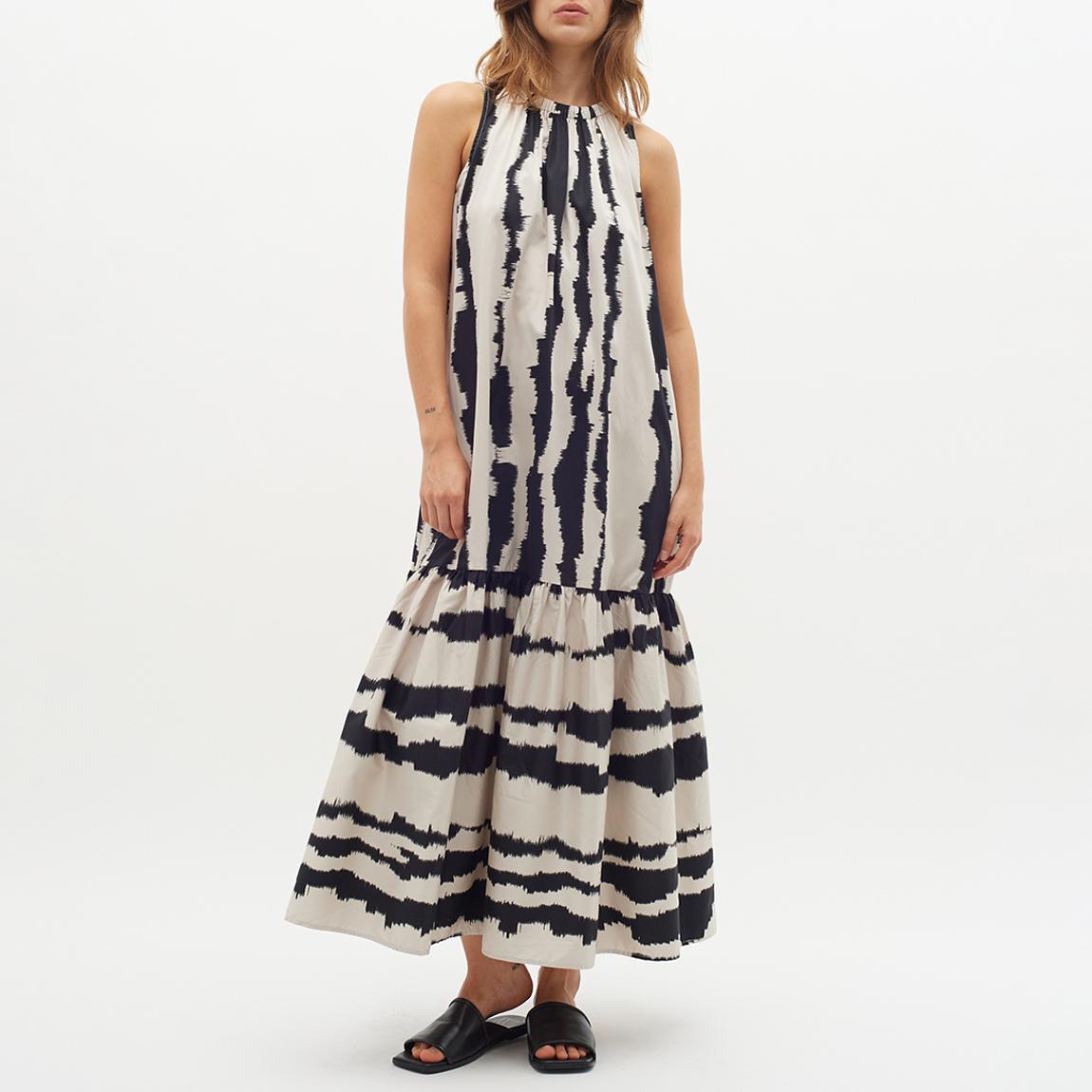 Cream Stripe Sleeveless Maxi Dress main product photo