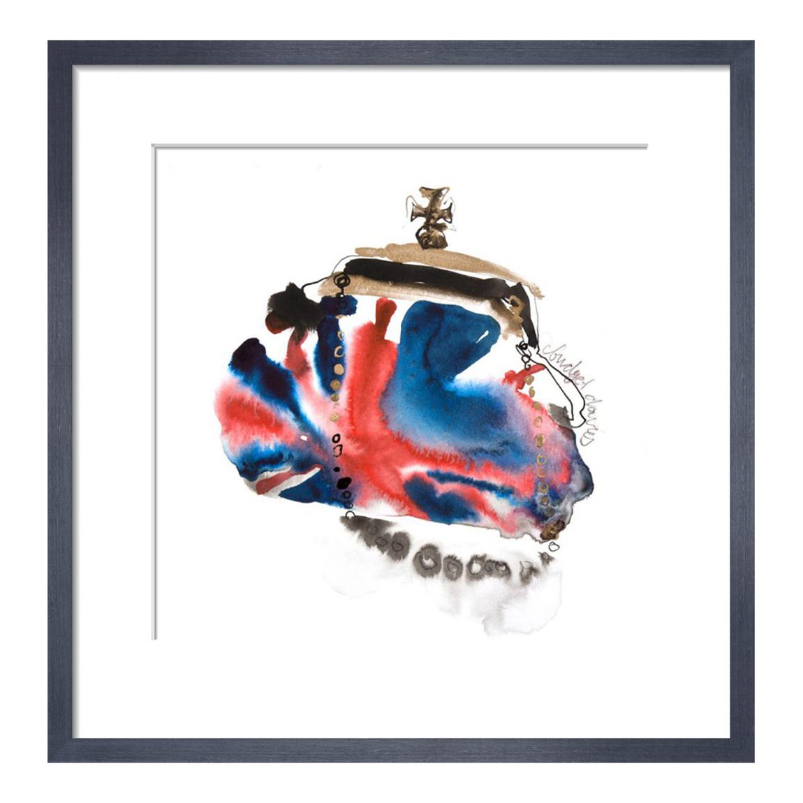 A Very British Bag 30x30cm Framed Print main product photo