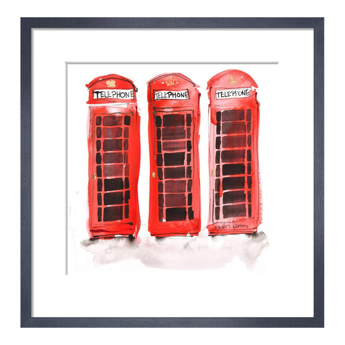 Telephone Trio 30x30cm Framed Print main product photo