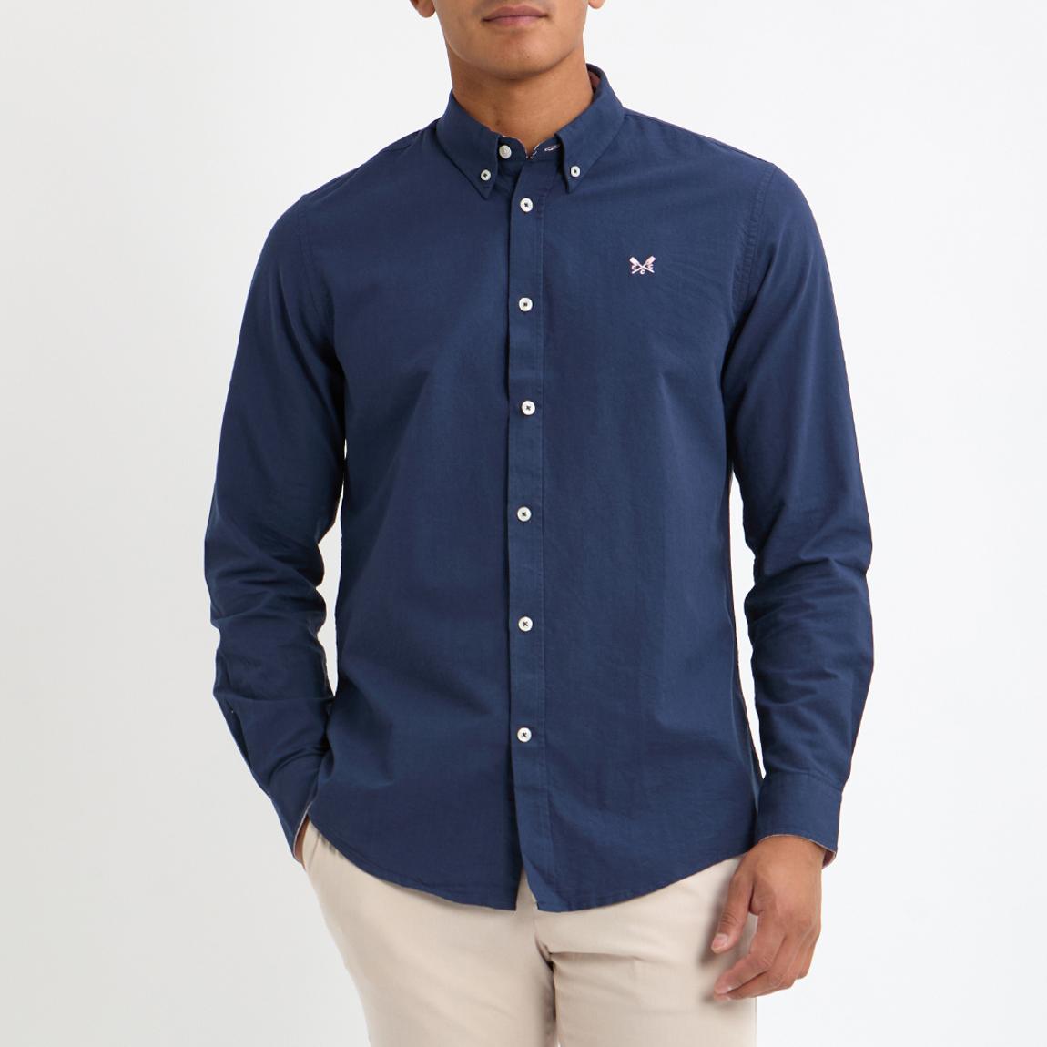 Navy Oxford Slim Cotton Shirt main product photo