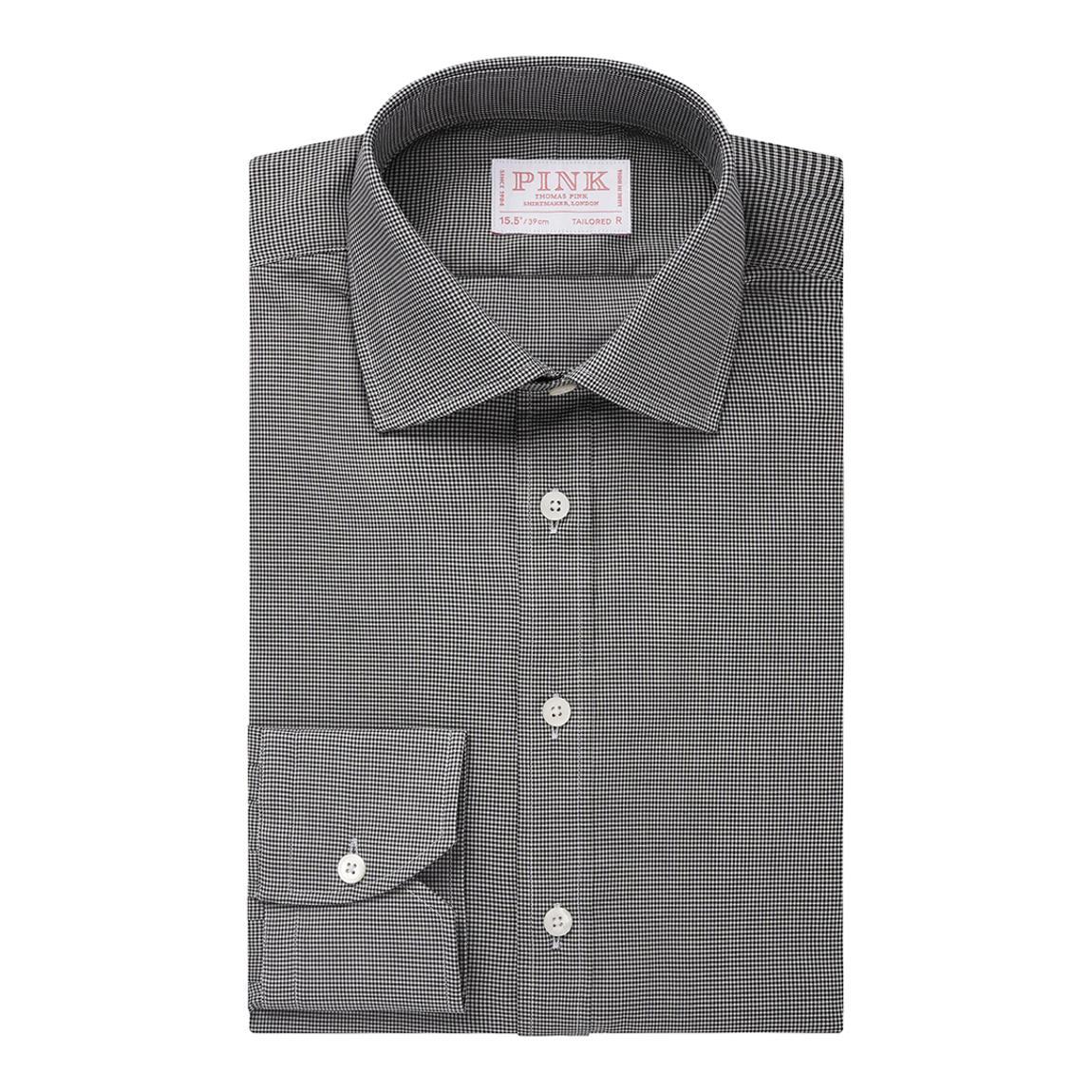 Black Puppytooth Tailored Fit Cotton Shirt main product photo