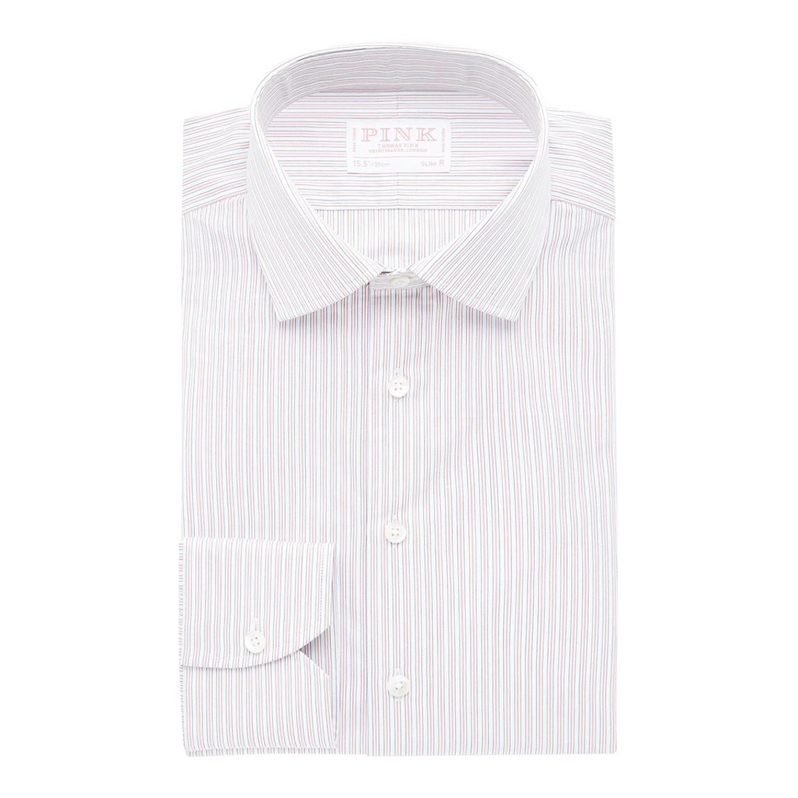 Blue Fine City Stripe Tailored Fit Cotton Shirt main product photo