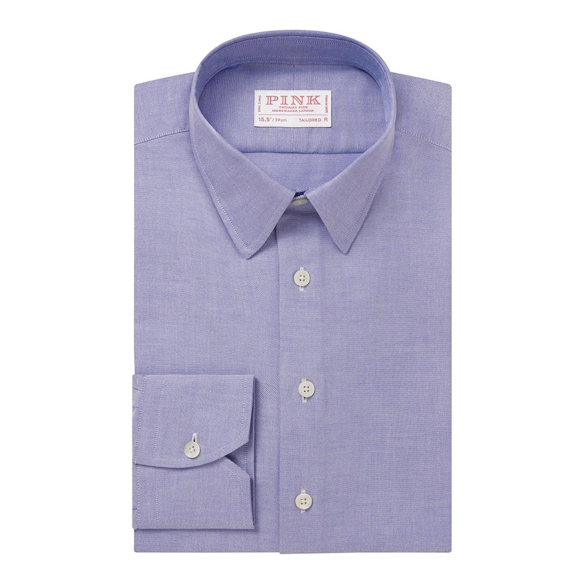 Blue Tailored Fit Open Weave Oxford Cotton Shirt main product photo