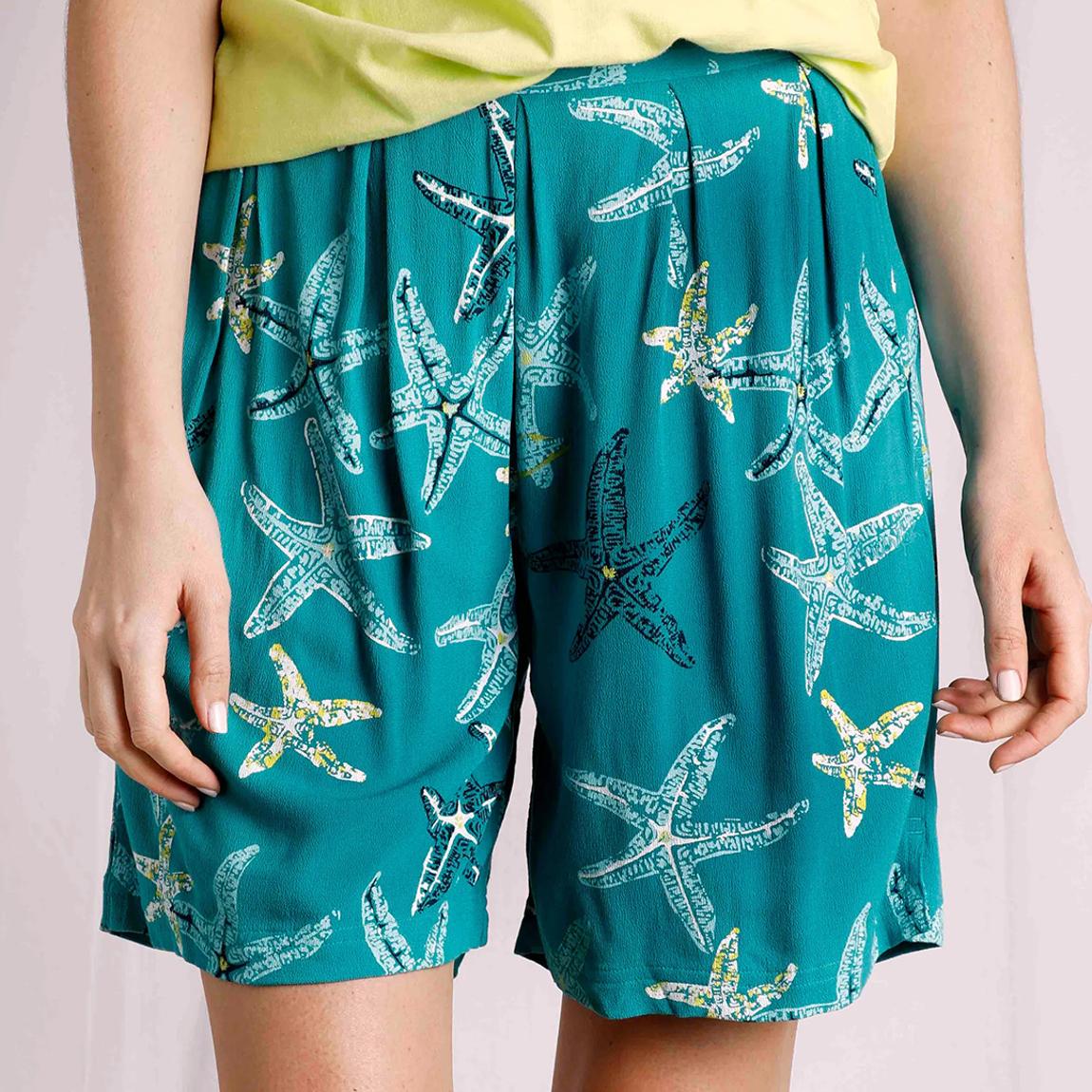 Blue Celeste Printed Shorts main product photo