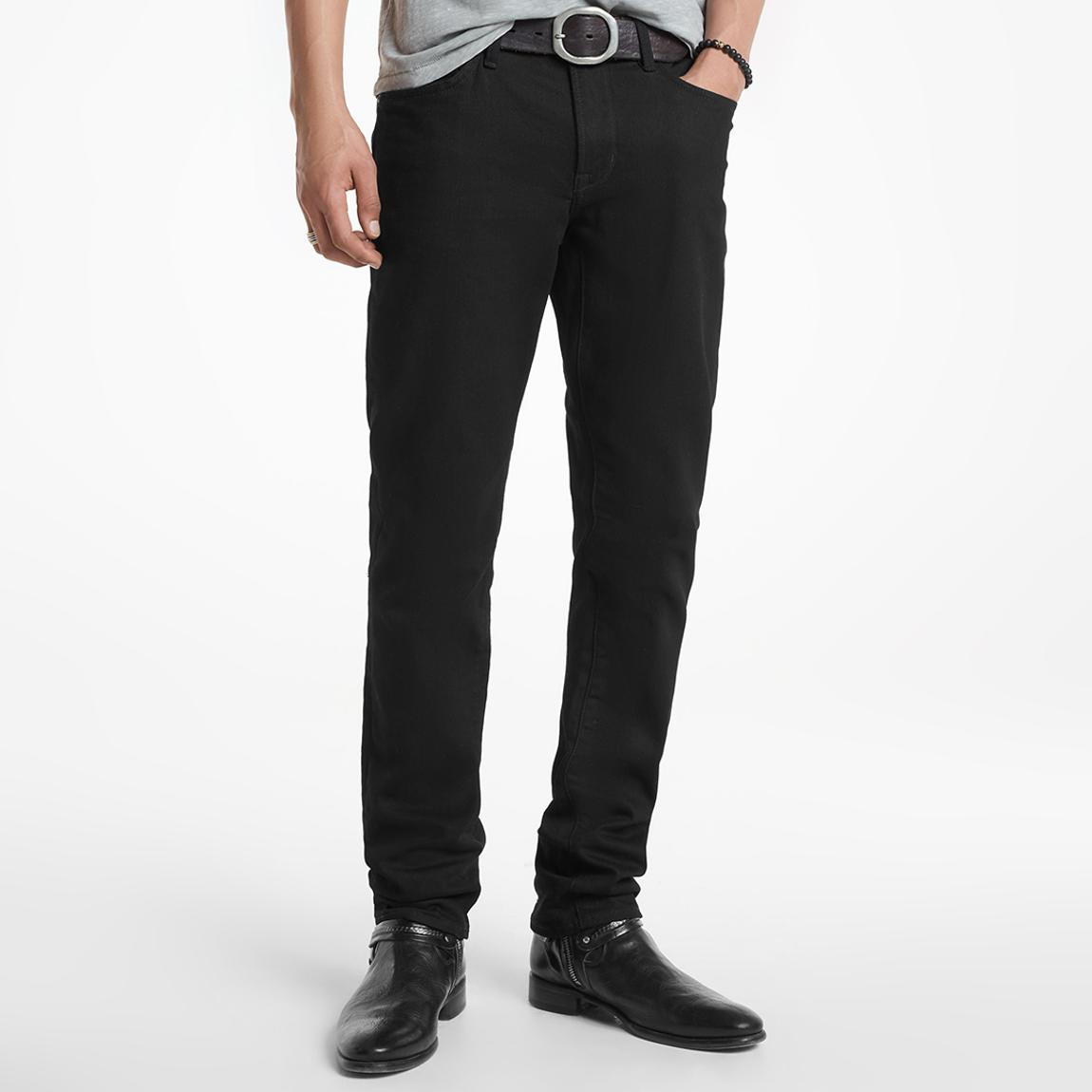 Black Bowery Slim Straight Stretch Jeans main product photo