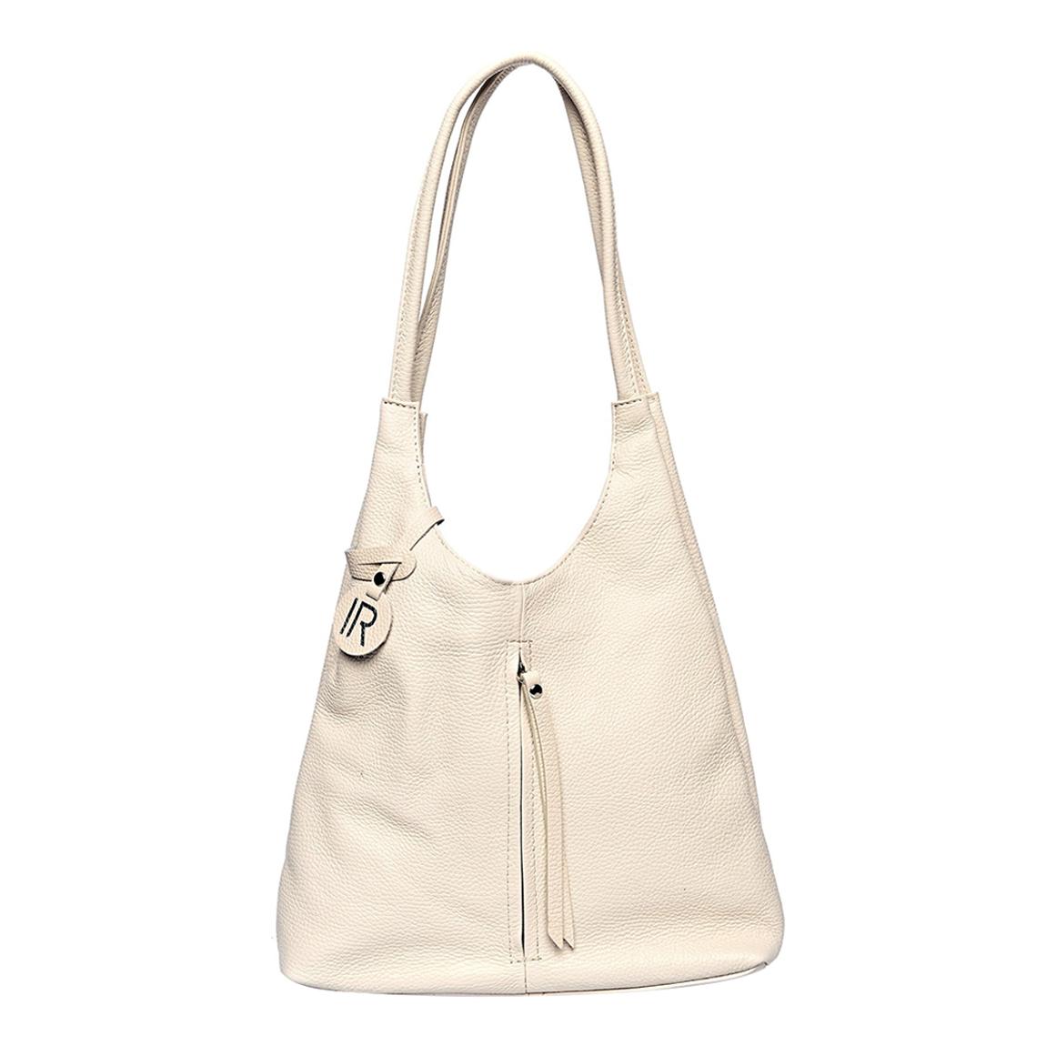 Beige Italian Leather Shoulder Bag main product photo