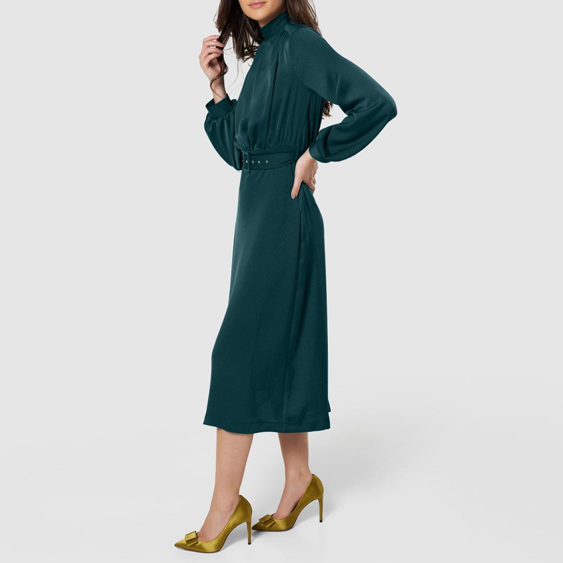 Teal High Neck Midi Dress main product photo