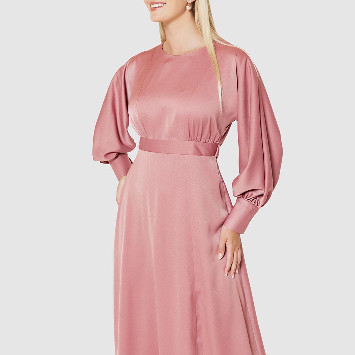 Rose Pink A-Line Kimono Dress main product photo
