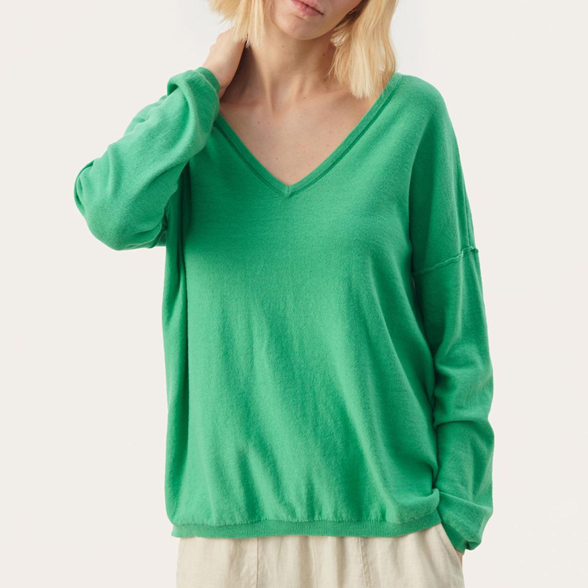 Green Cotton Cashmere Blend Jumper main product photo