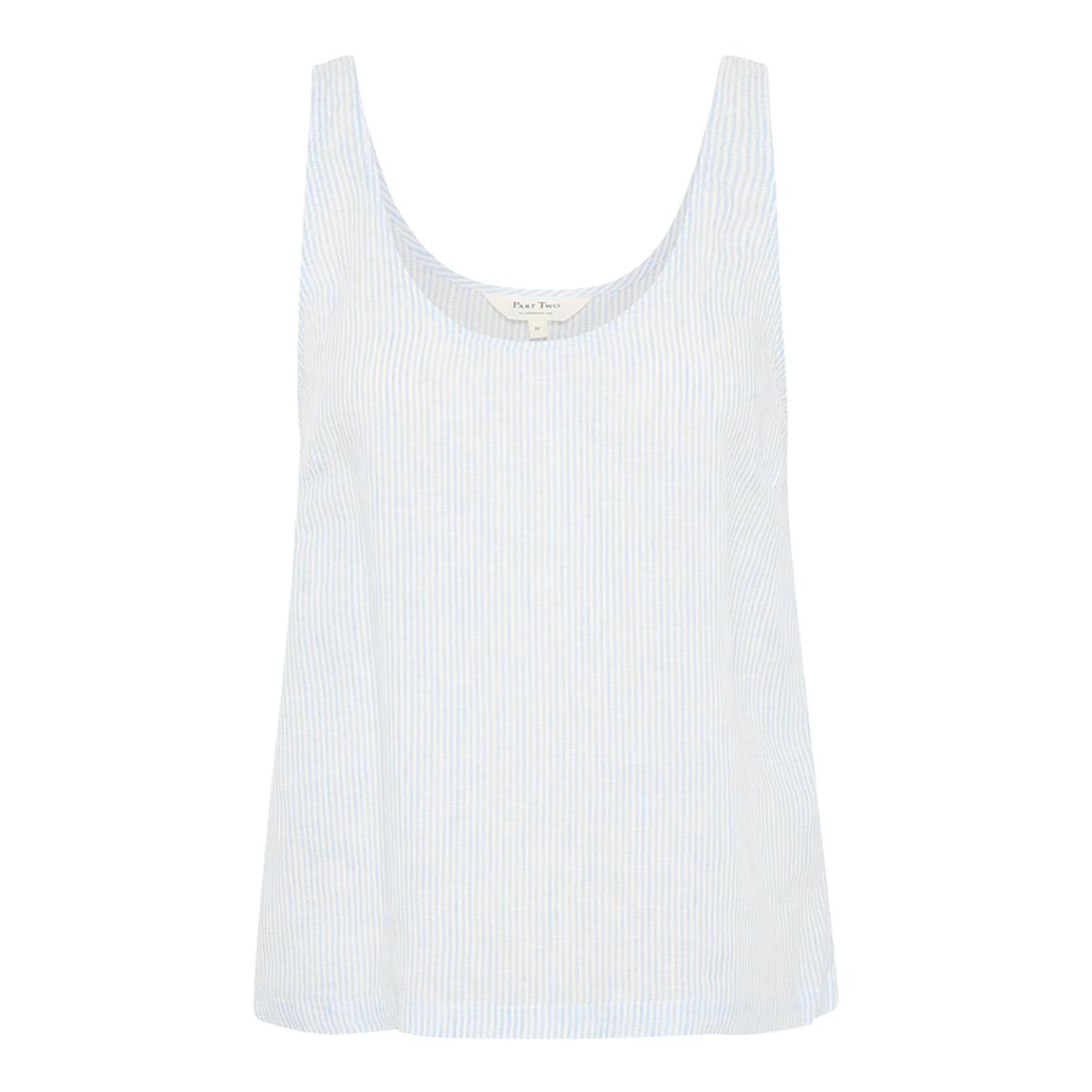 Blue Linen Scoop Tank main product photo