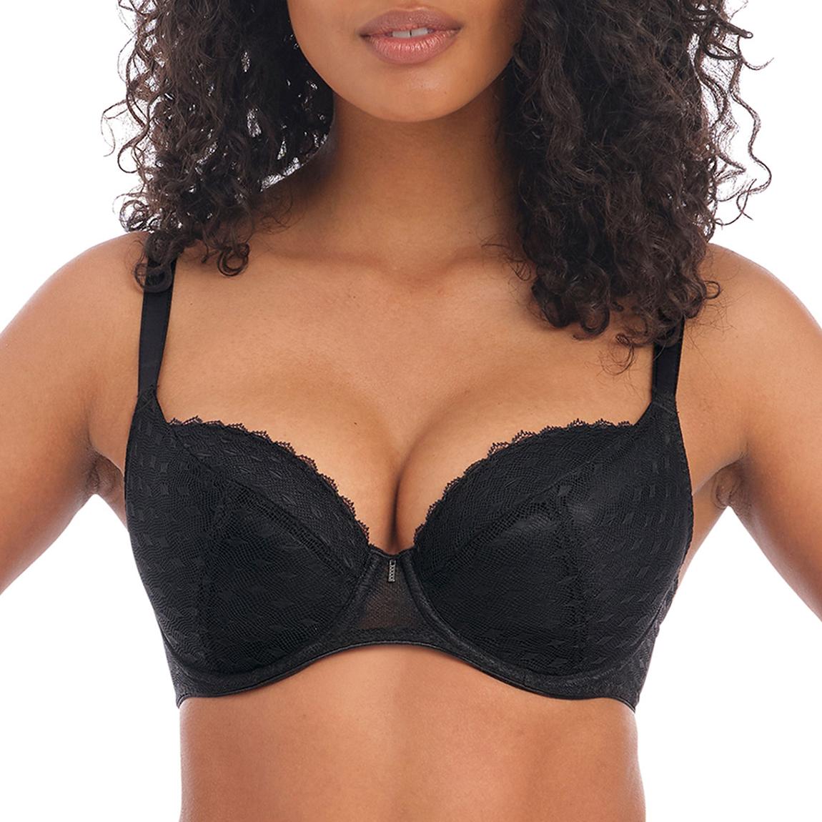 Black Signature Padded Plunge Bra main product photo