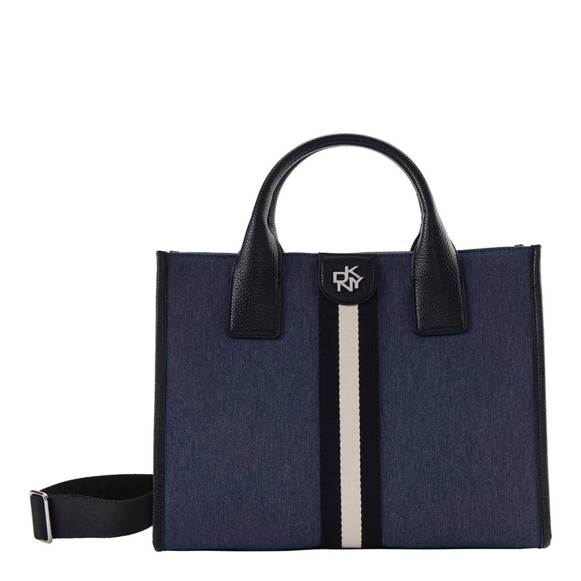 Denim Carol Woven Book Tote Bag main product photo