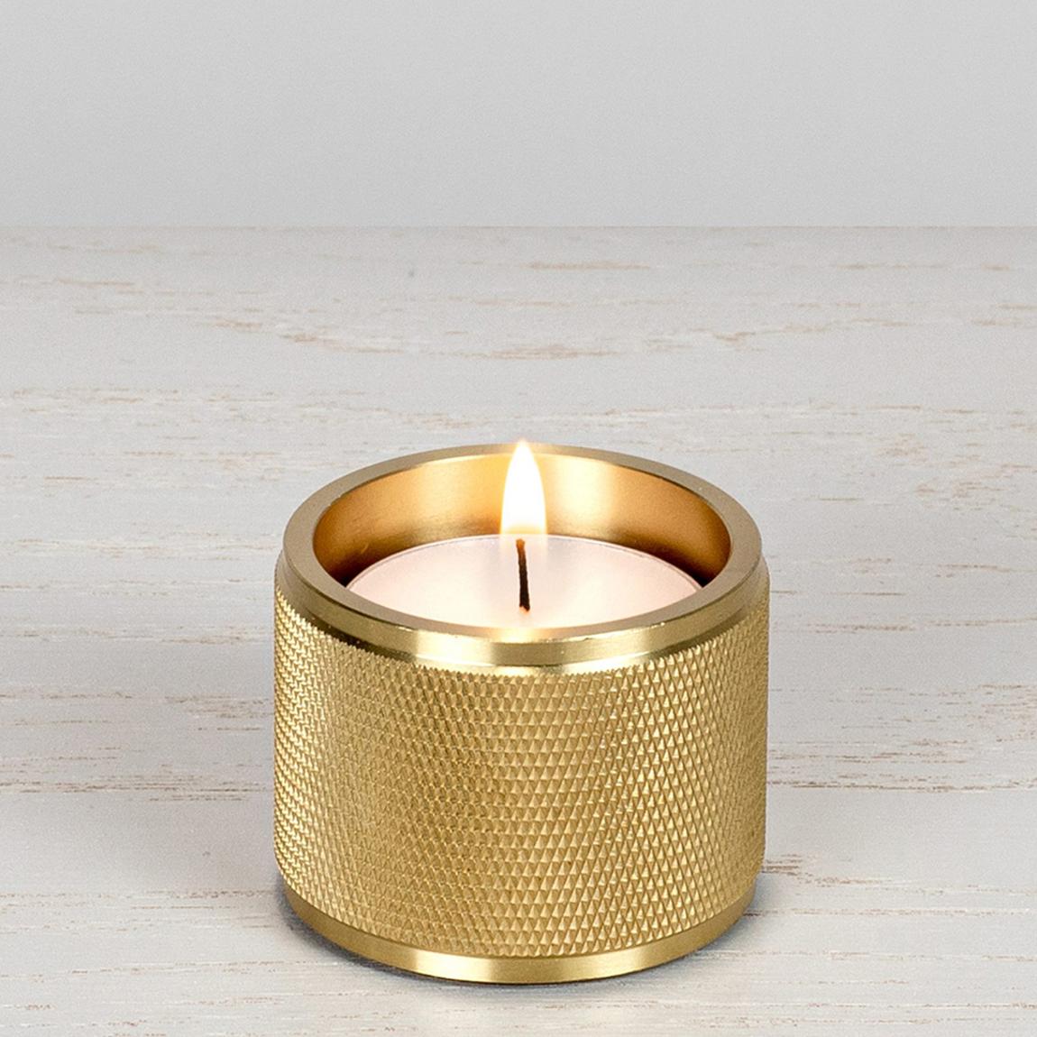 Tealight Candle Holder in Brass, 1 Pack main product photo