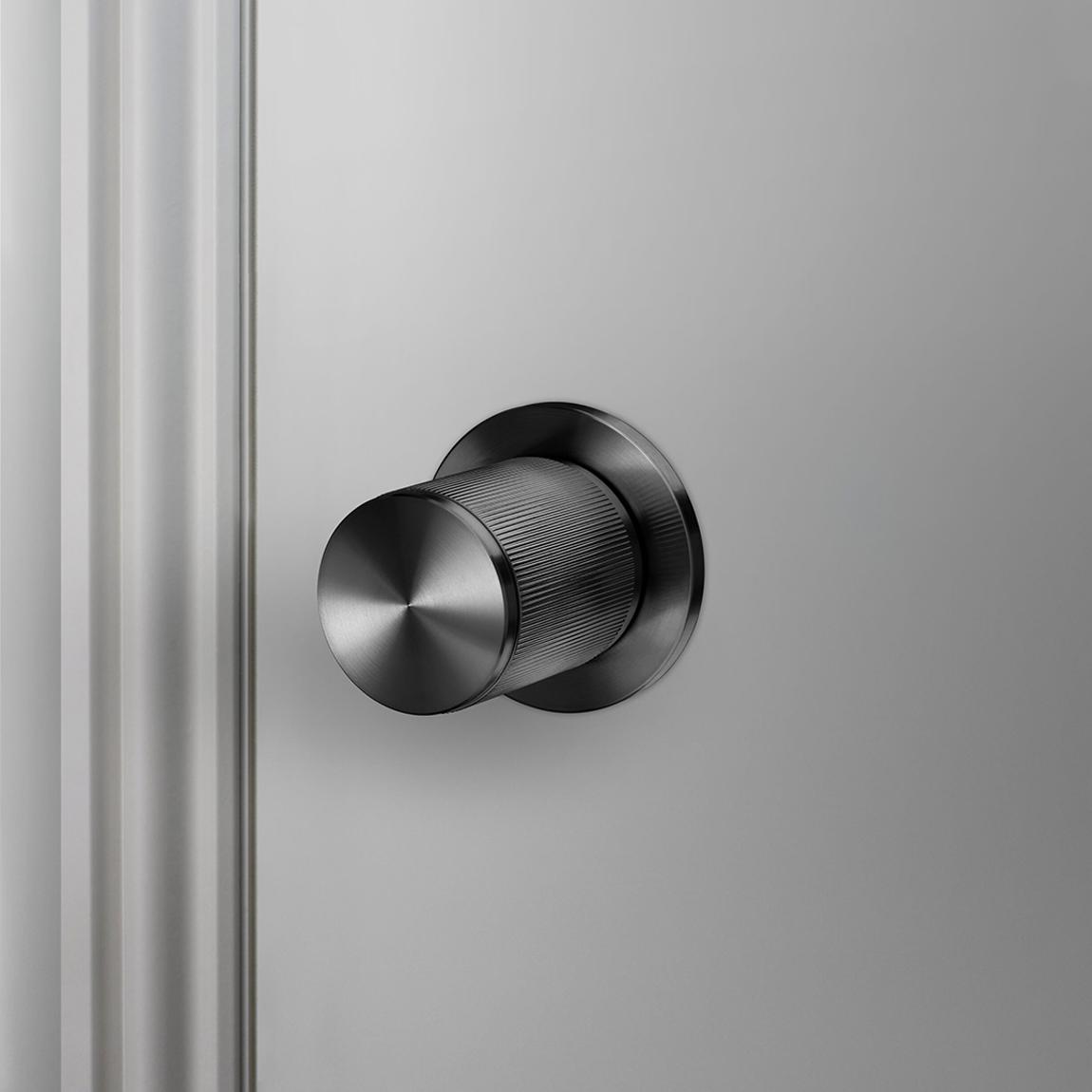 Linear Door Knob Set in Gun Metal main product photo
