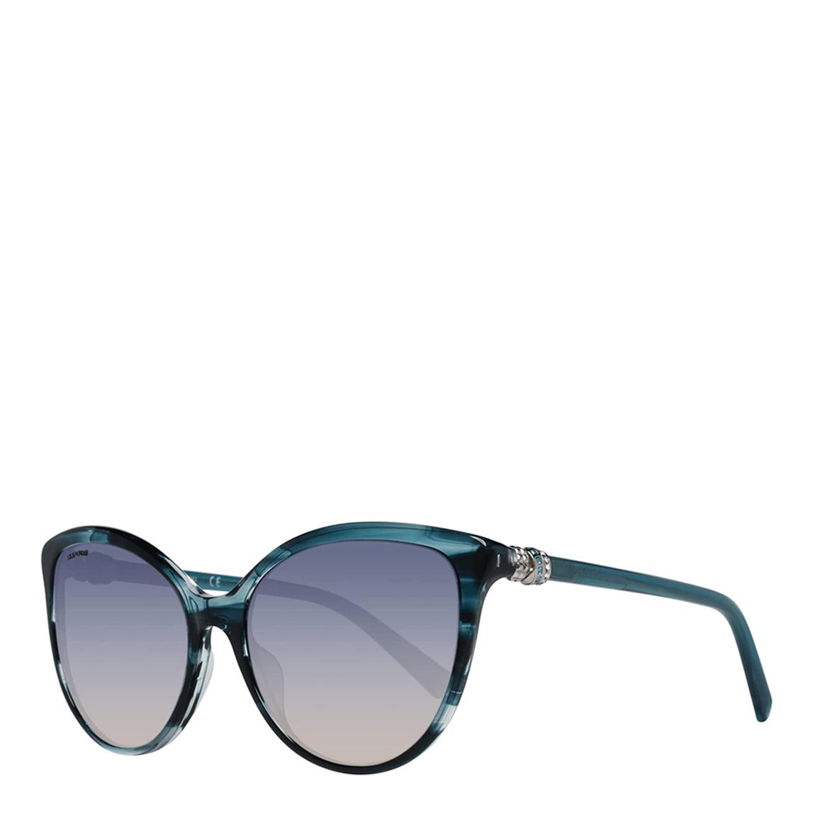 Women's Blue Swarovski Sunglasses 55mm main product photo