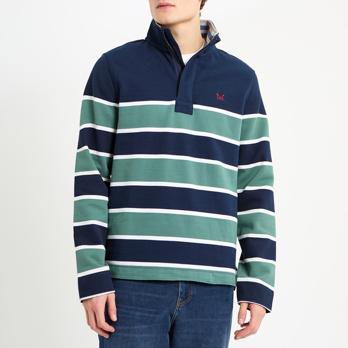 Blue/Green Pique Striped Sweat main product photo