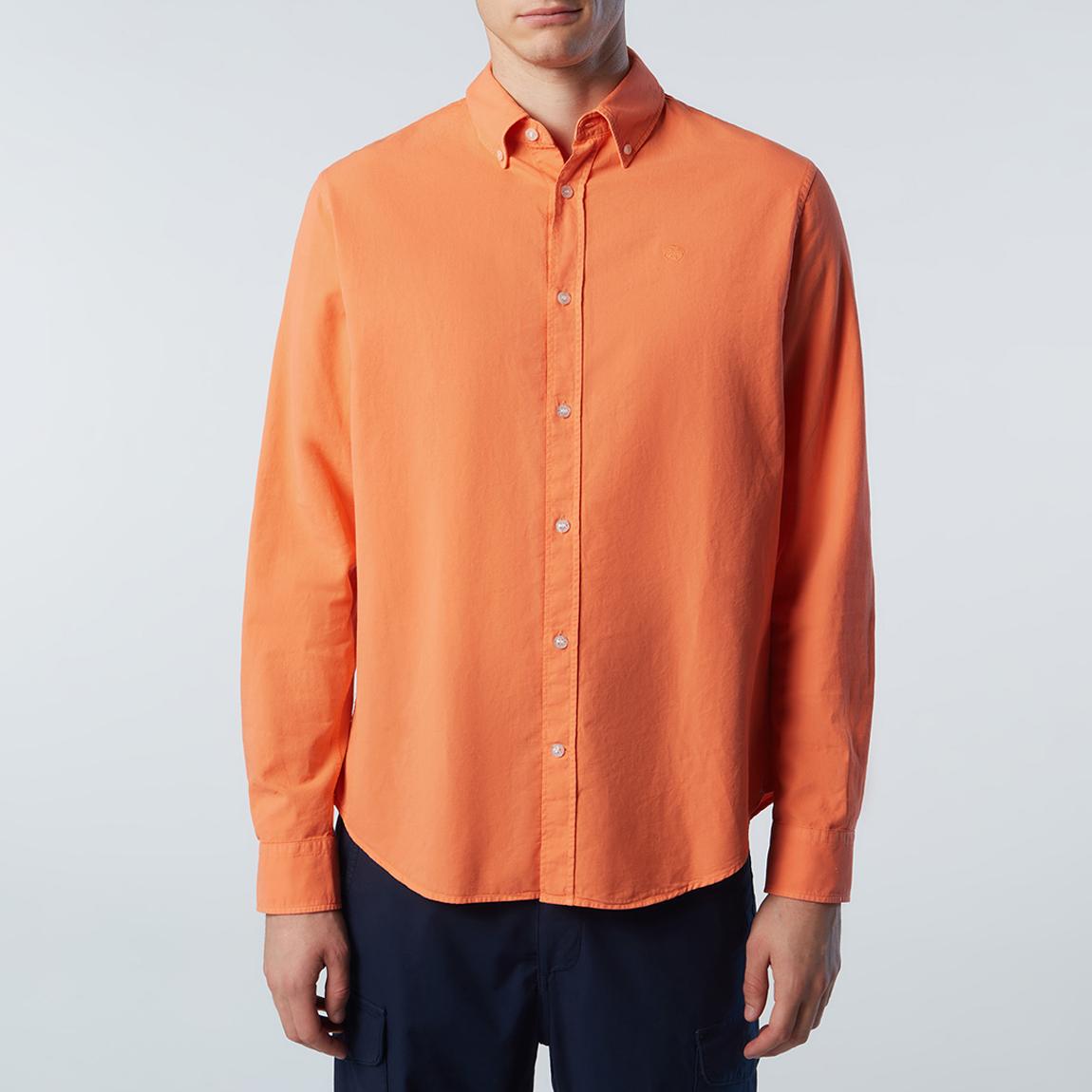 Orange Cotton Long Sleeved Shirt main product photo