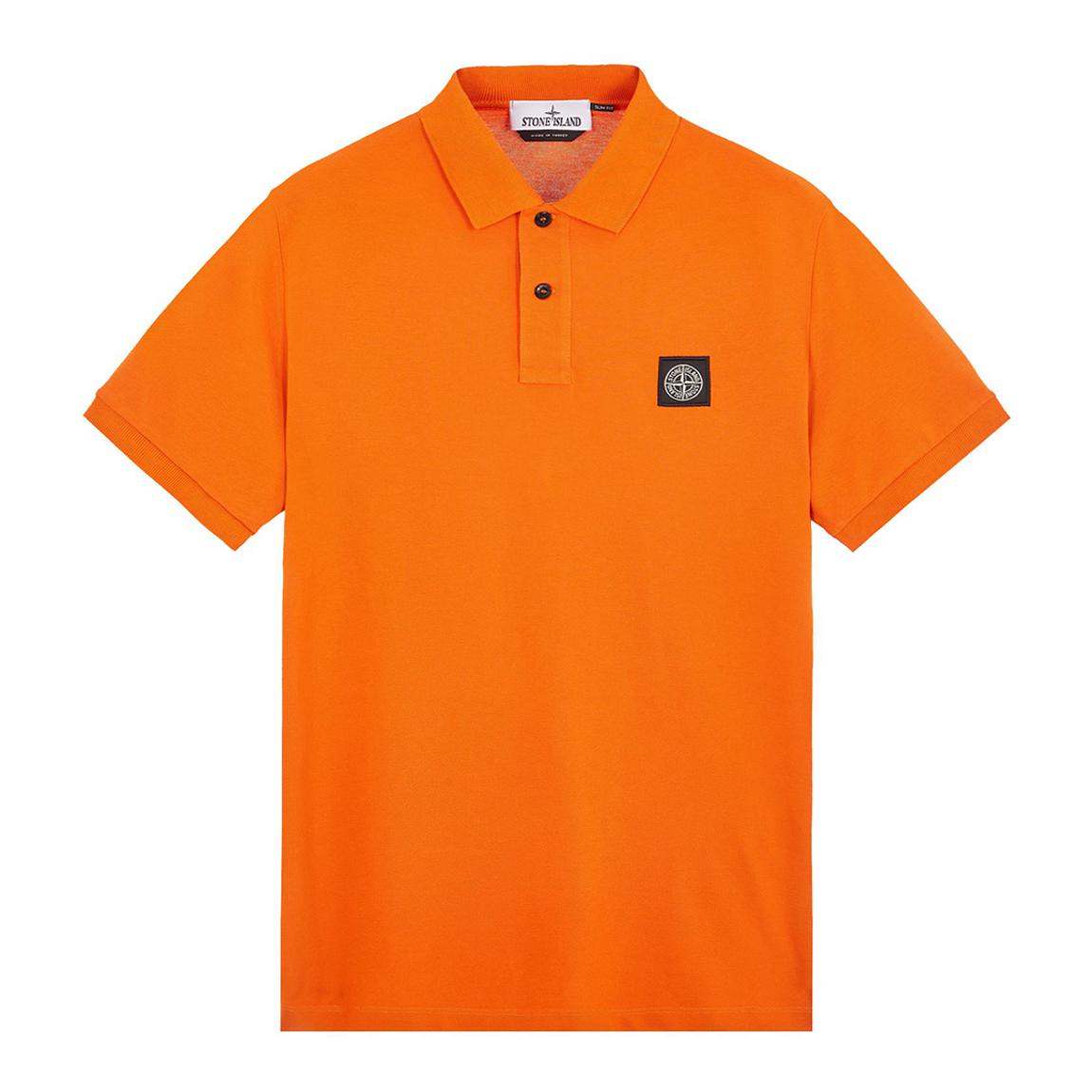 Orange Cotton Blend Polo Shirt main product photo