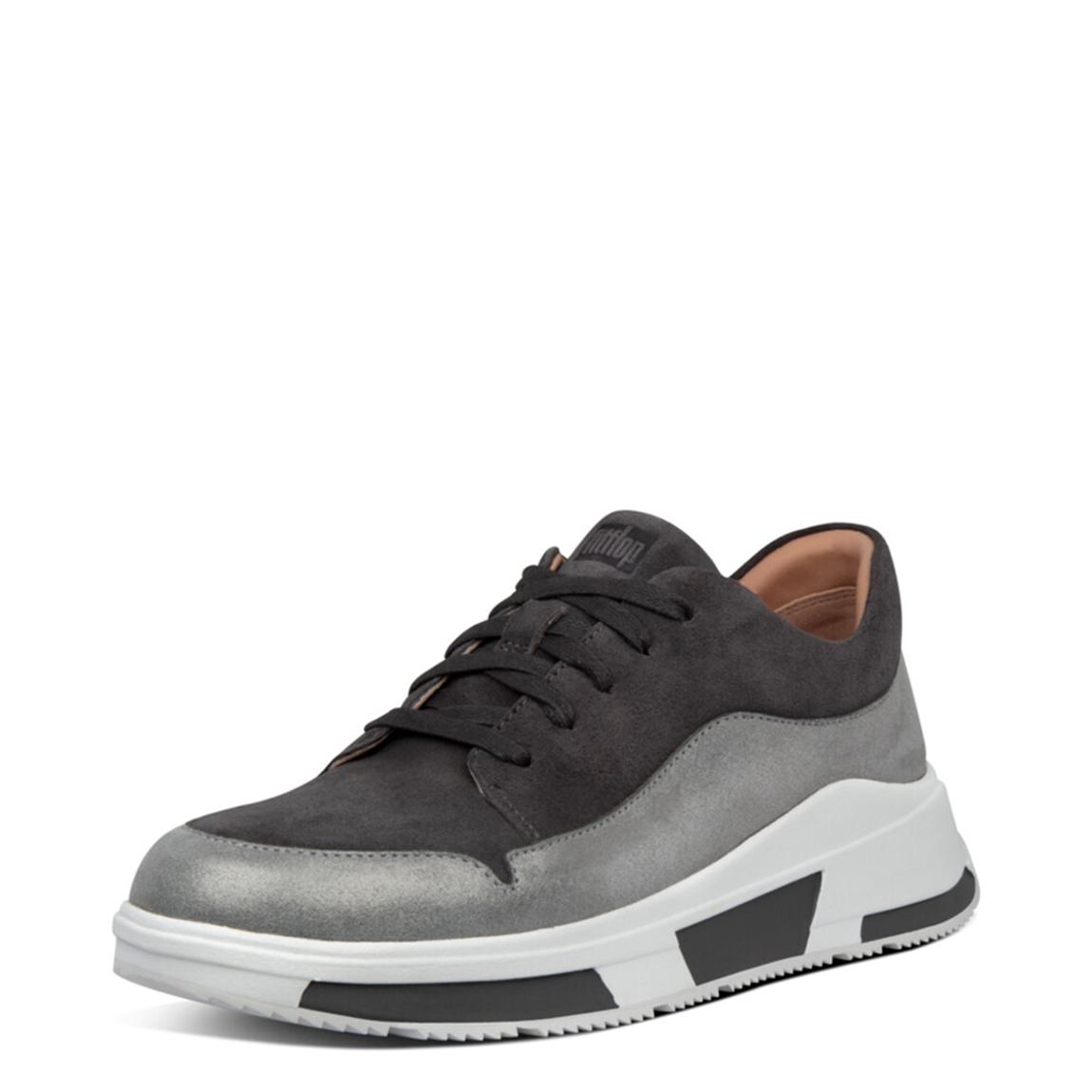 FitFlop Grey Freya Suede Trainers BrandAlley