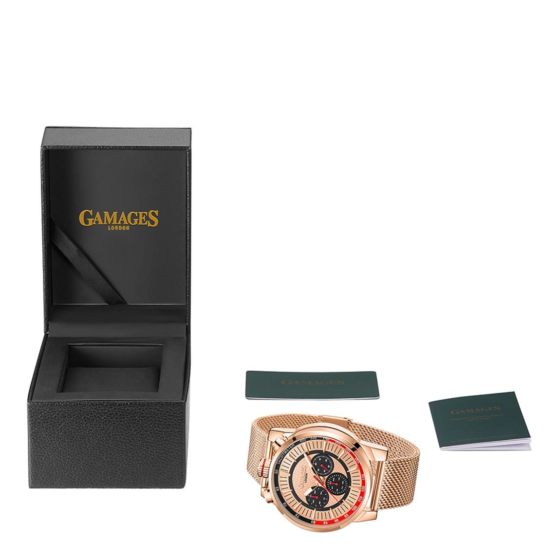 Men's Rose Gold Gamages Of London Standing Timer Watch 46mm main product photo