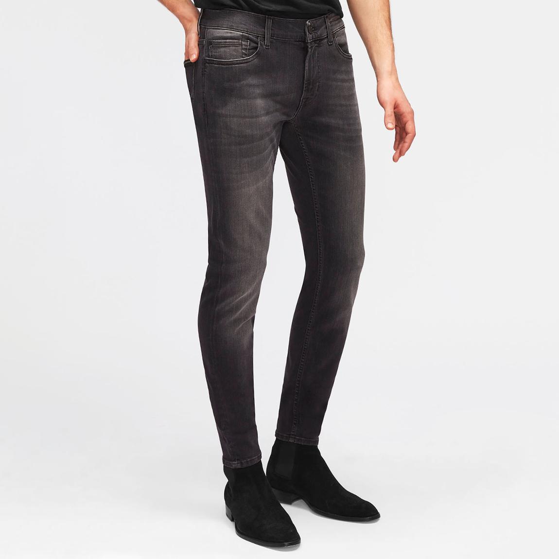 Washed Black Paxtyn Tapered Super Skinny Stretch Jeans main product photo