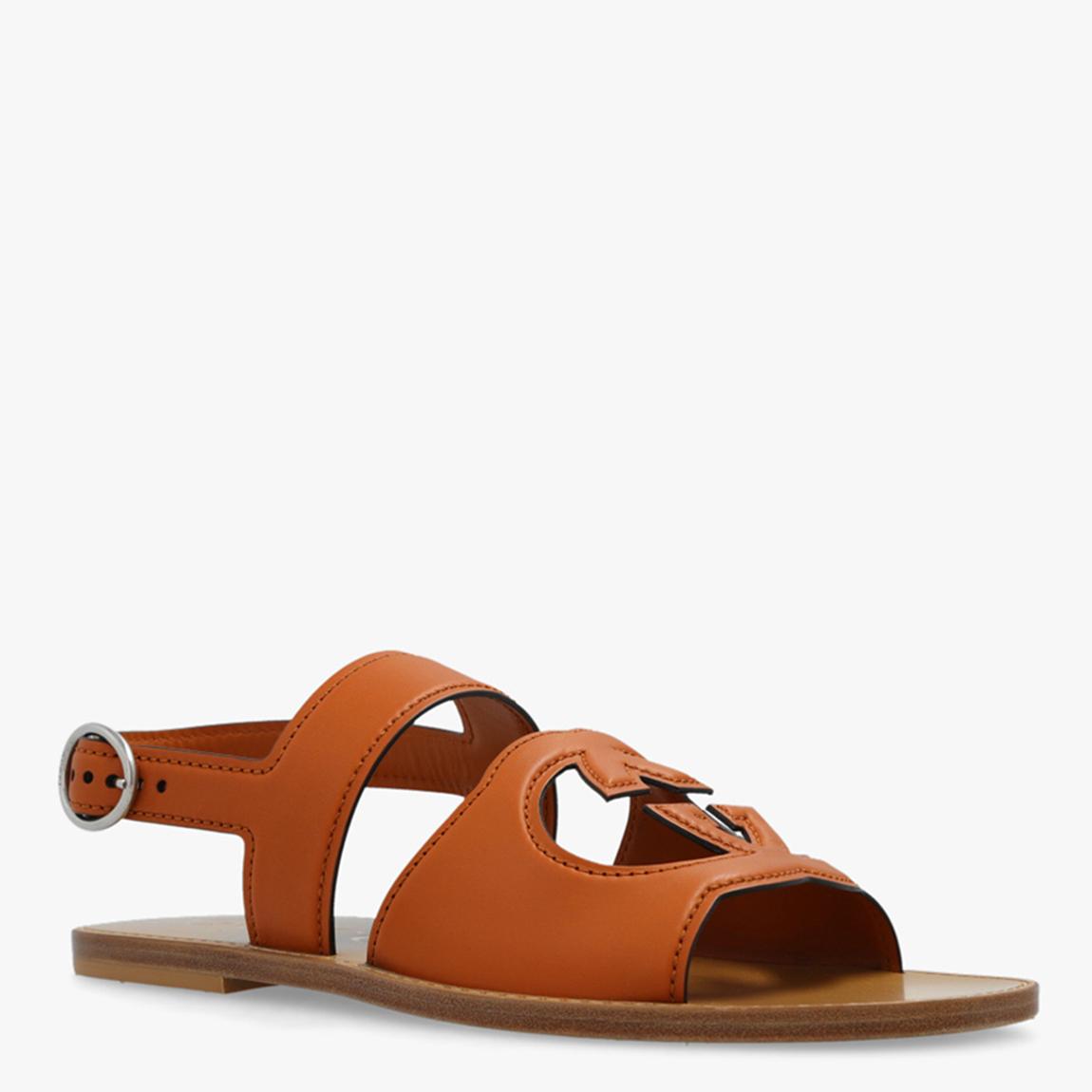 Women's Tan Leather Interlock G Sandals main product photo